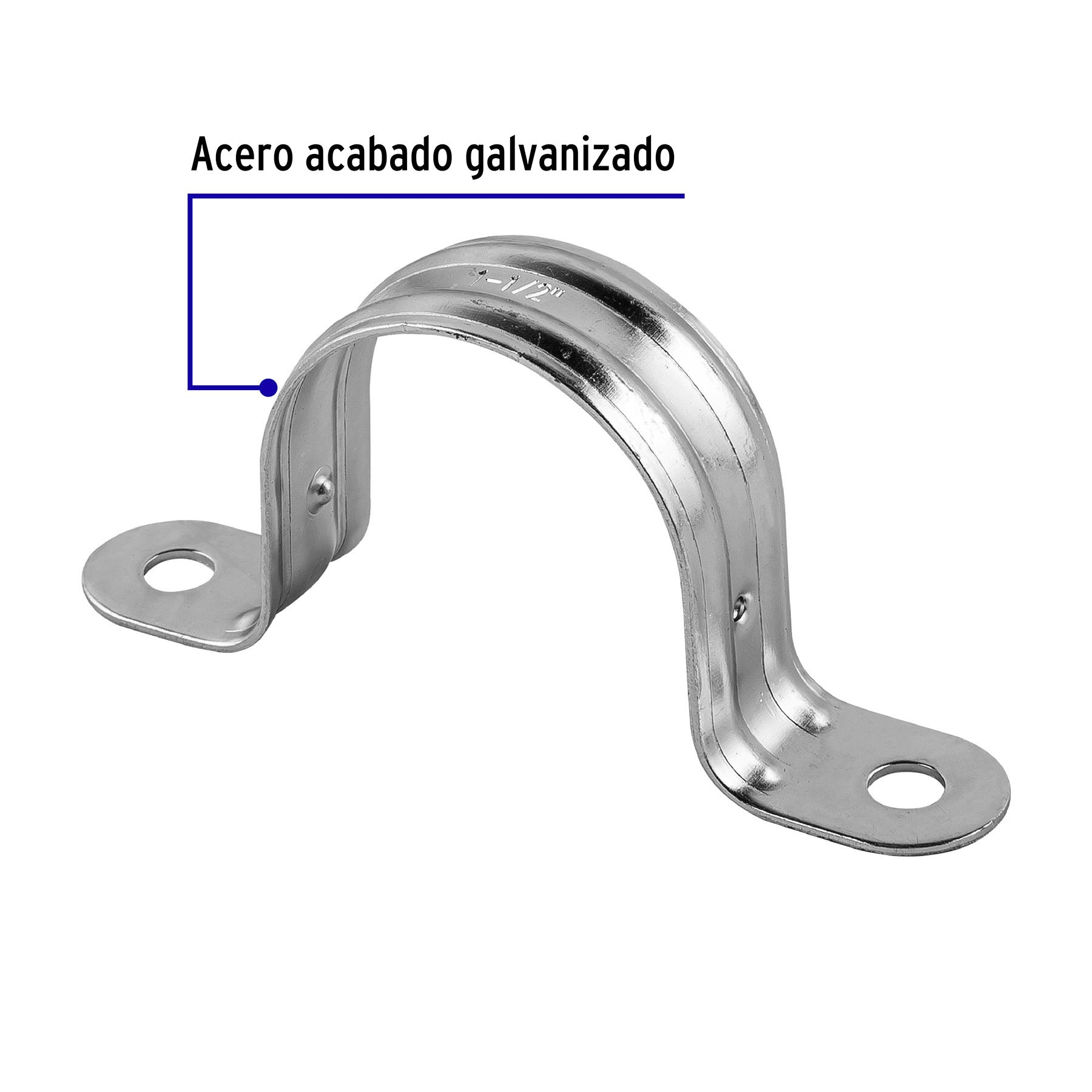 Bolsa con 5 abrazaderas 1-1/2" tipo omega para tubo, Volteck