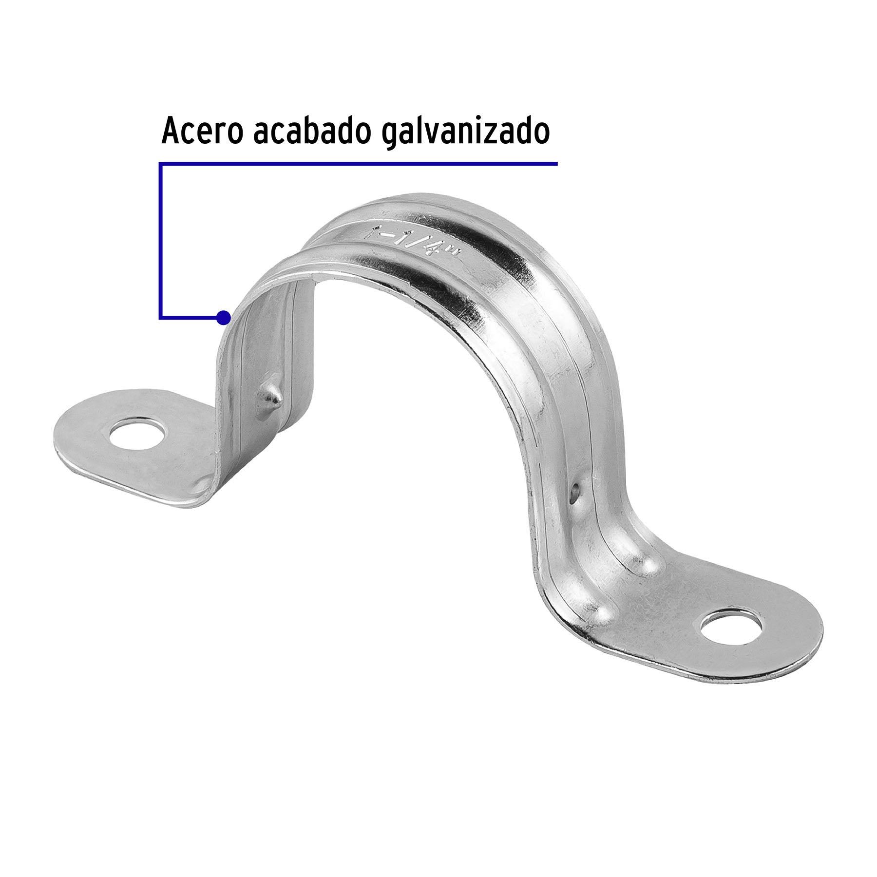 Bolsa con 5 abrazaderas 1-1/4" tipo omega para tubo, Volteck