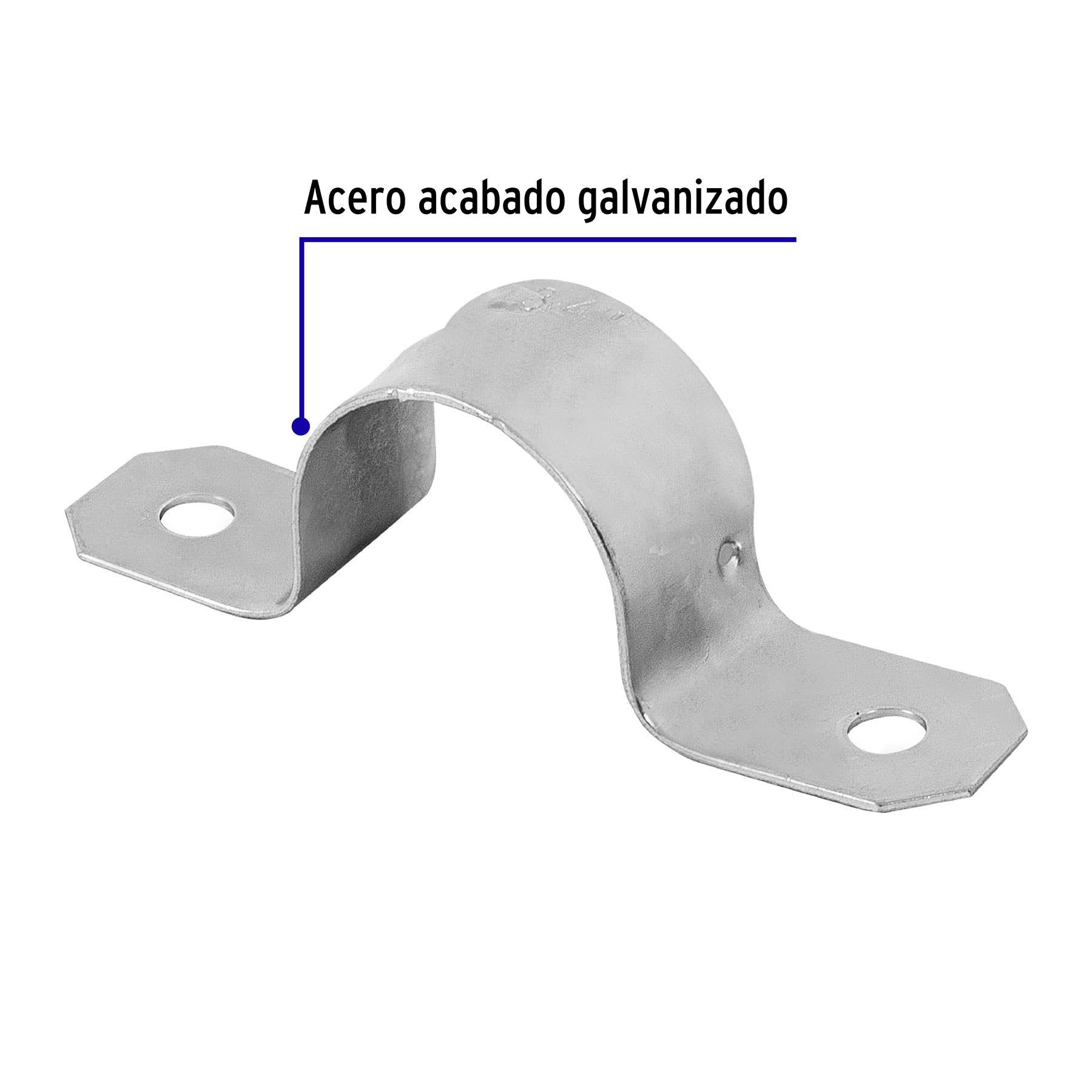 Bolsa con 10 abrazaderas 3/4" tipo omega para tubo, Volteck