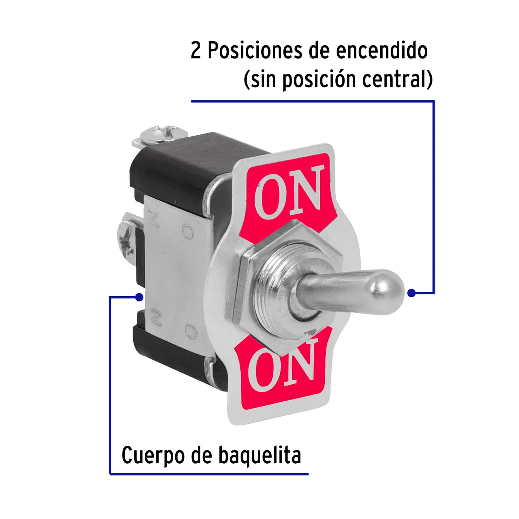 Interruptor de palanca, 3 tornillos, Volteck