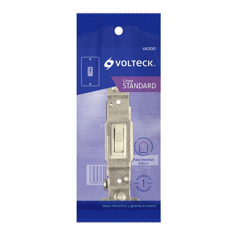 Interruptor vertical de palanca,  Standard,  marfil,  Volteck