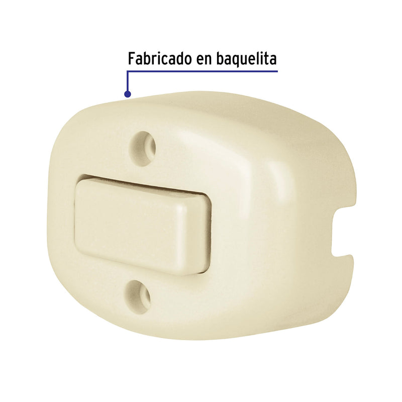 Interruptor de sobreponer sencillo,  a granel,  Volteck