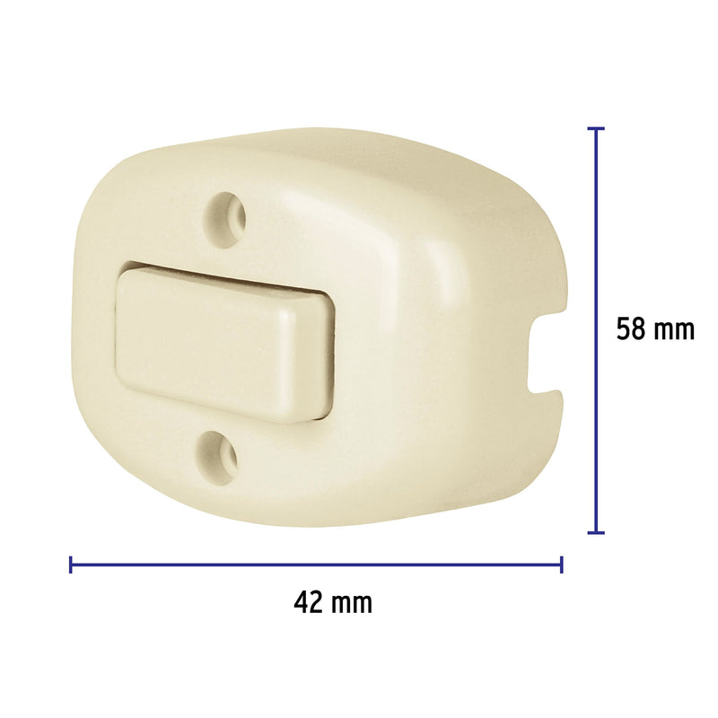 Interruptor de sobreponer sencillo,  a granel,  Volteck