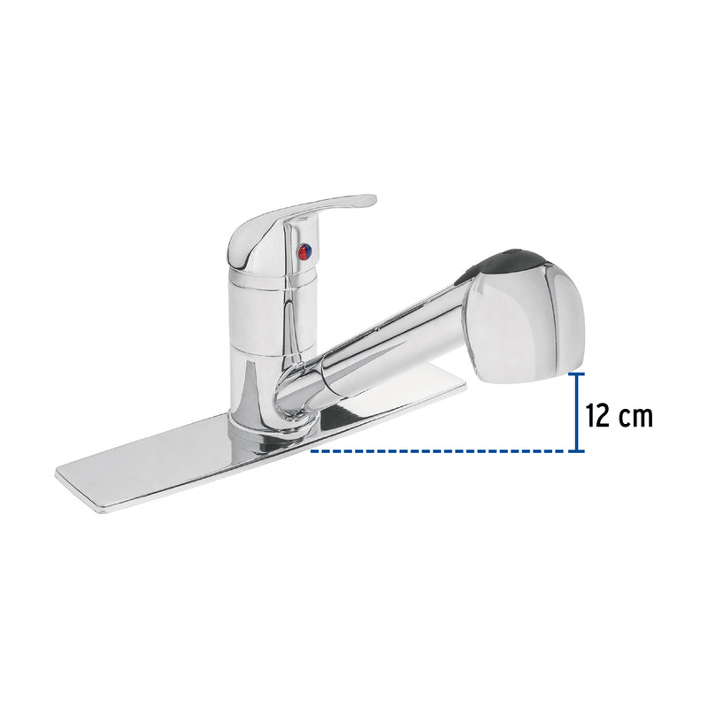 Monomando para fregadero,  cuello extraíble,  Foset Aqua