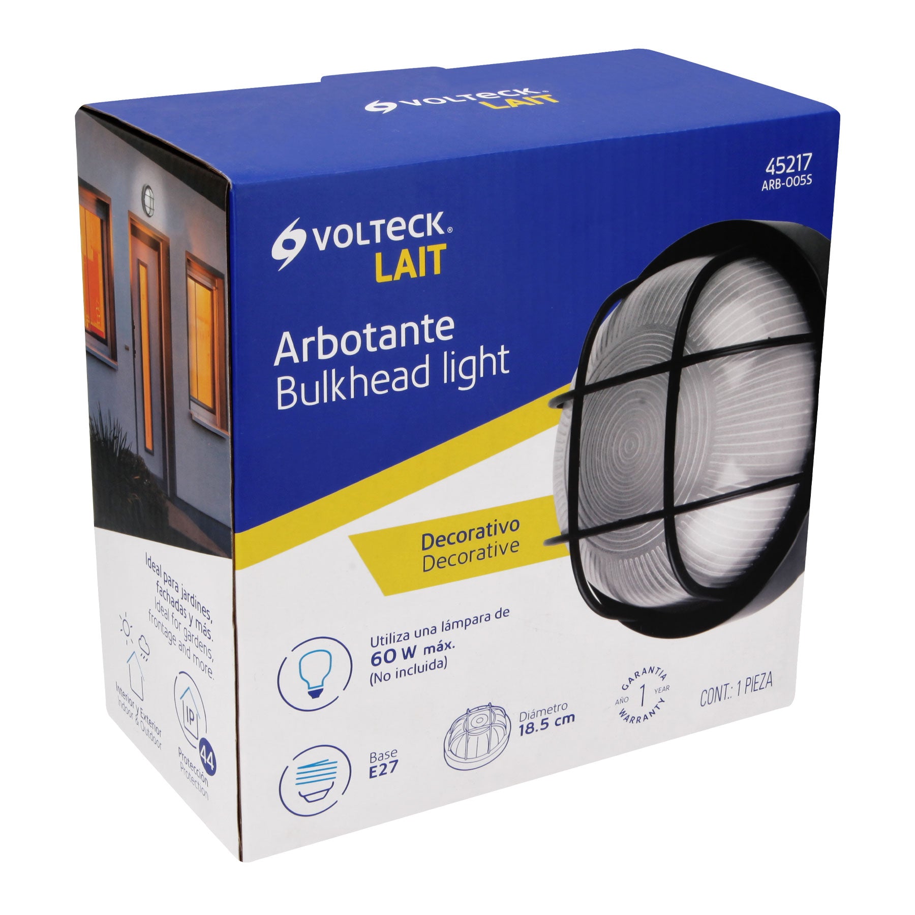Arbotante decorativo cuerpo de ABS, lámpara no incluida