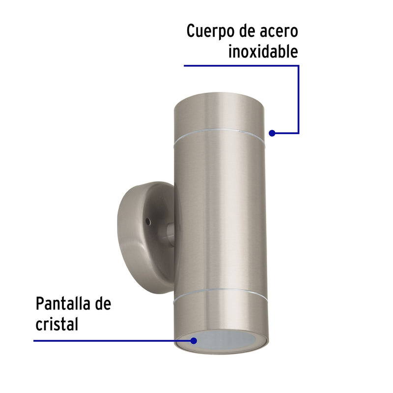 Arbotante de acento 2 spots satín,  Lámparas no incluidas