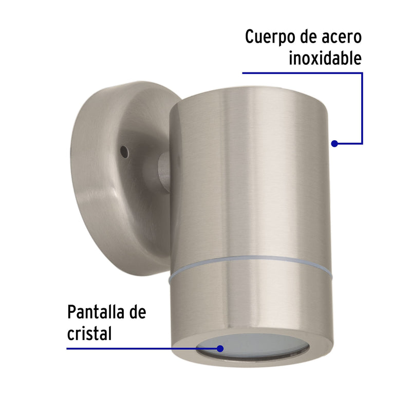 Arbotante de acento 1 spot satín,  Lámpara no incluida
