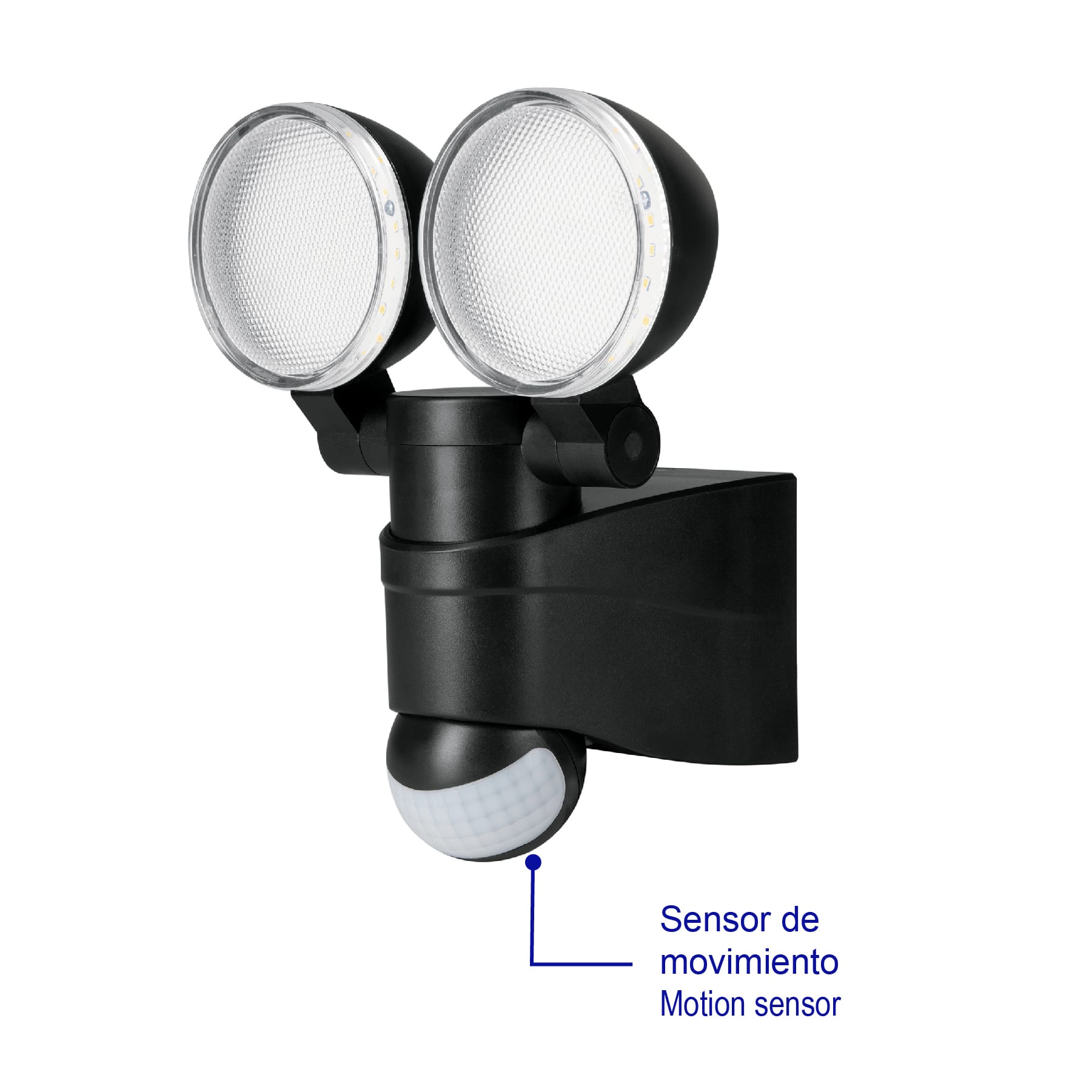 Arbotante LED 12 W negro con sensor de movimiento, Volteck