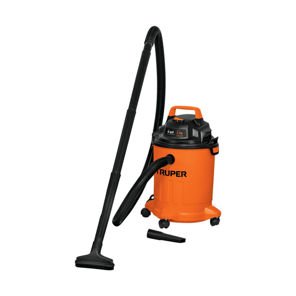 Aspiradora de sólidos y líquidos de 4 gal,  plástica,  Truper