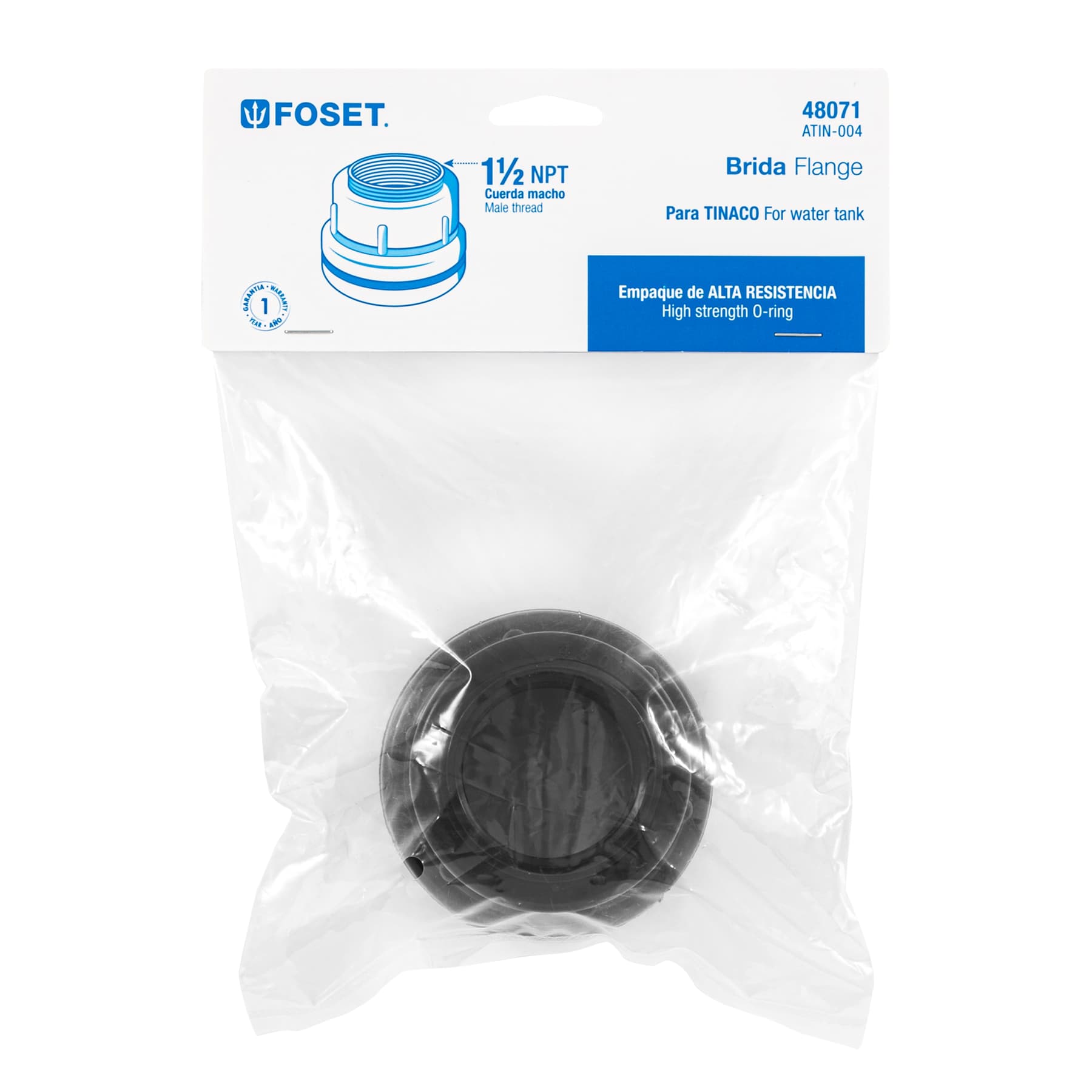 Brida de polipropileno para Tinaco, 1-1/2", Foset