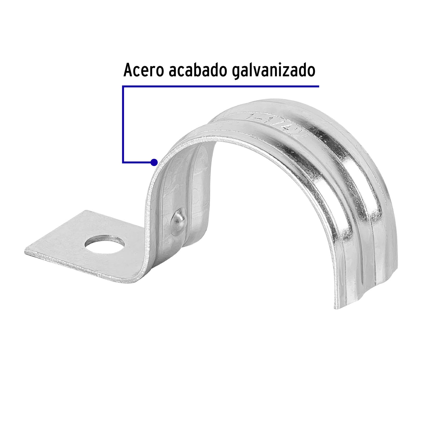 Bolsa con 5 abrazaderas 1-1/4" tipo uña para tubo, Volteck