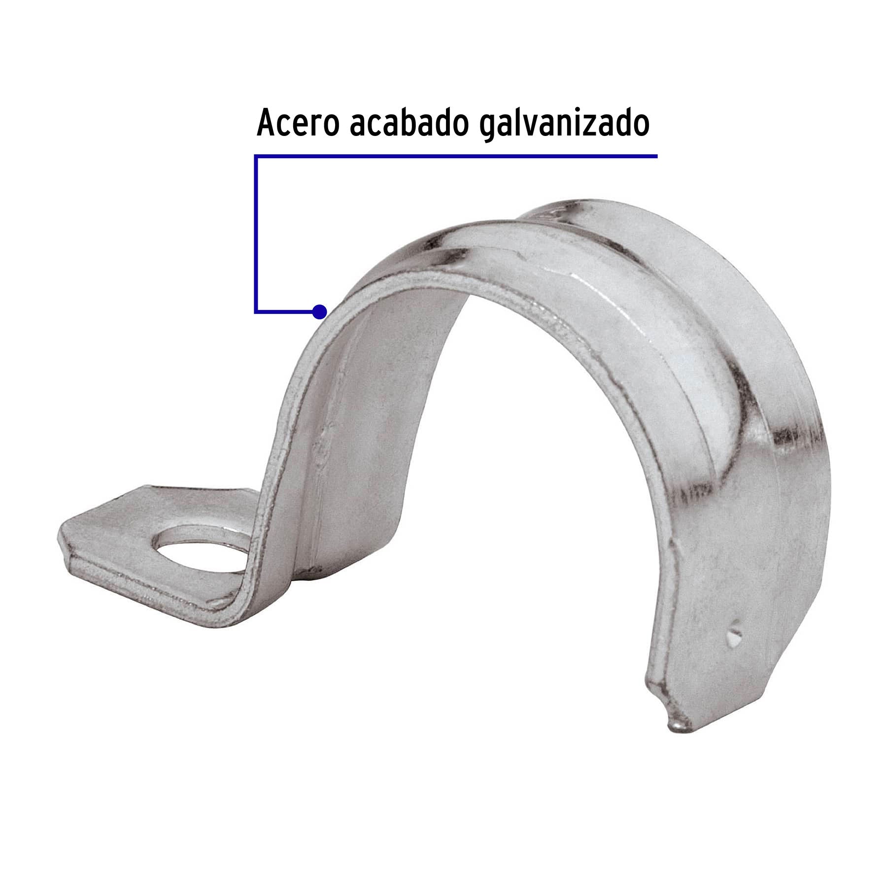 Bolsa con 10 abrazaderas 1" tipo uña para tubo, Volteck