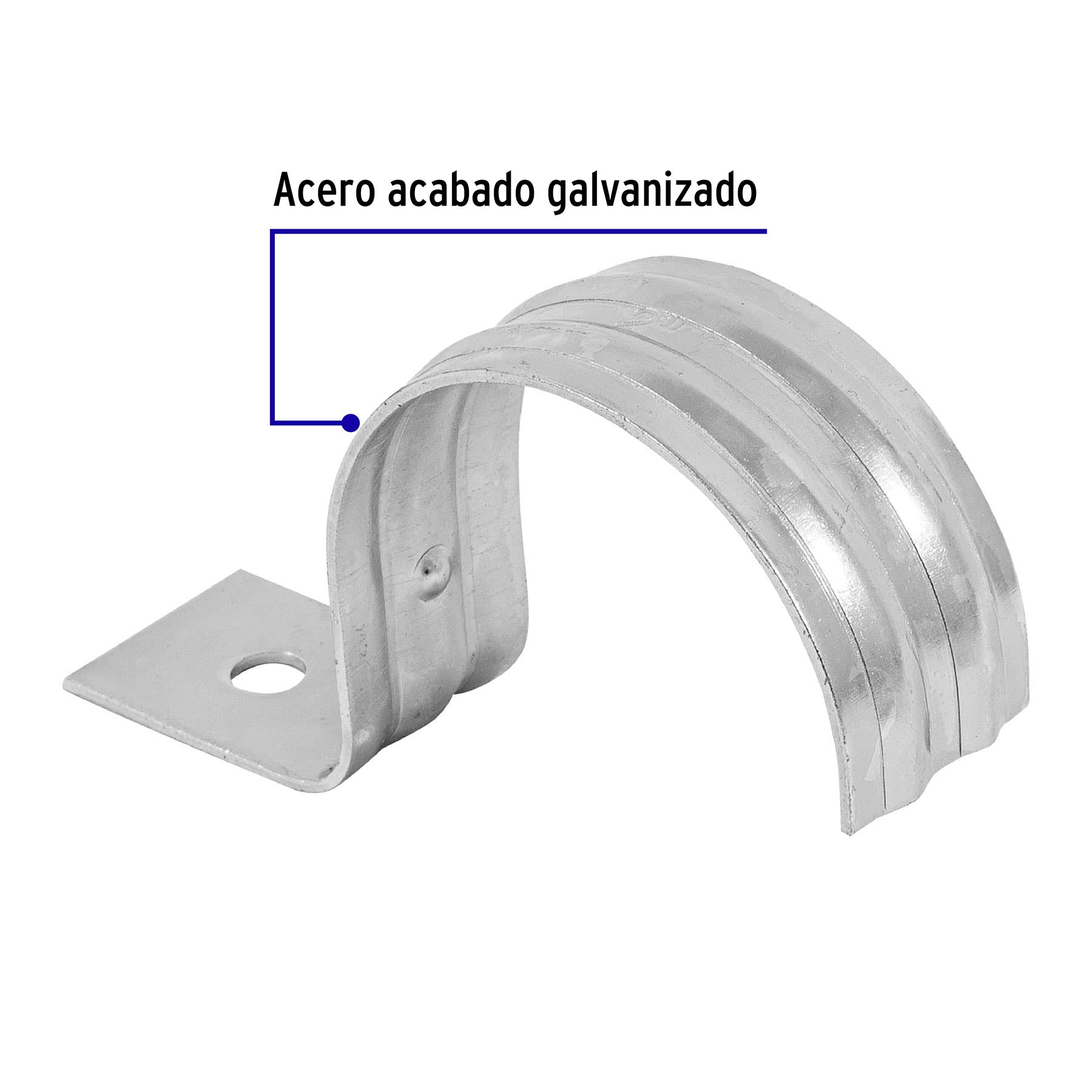 Bolsa con 5 abrazaderas 2" tipo uña para tubo, Volteck