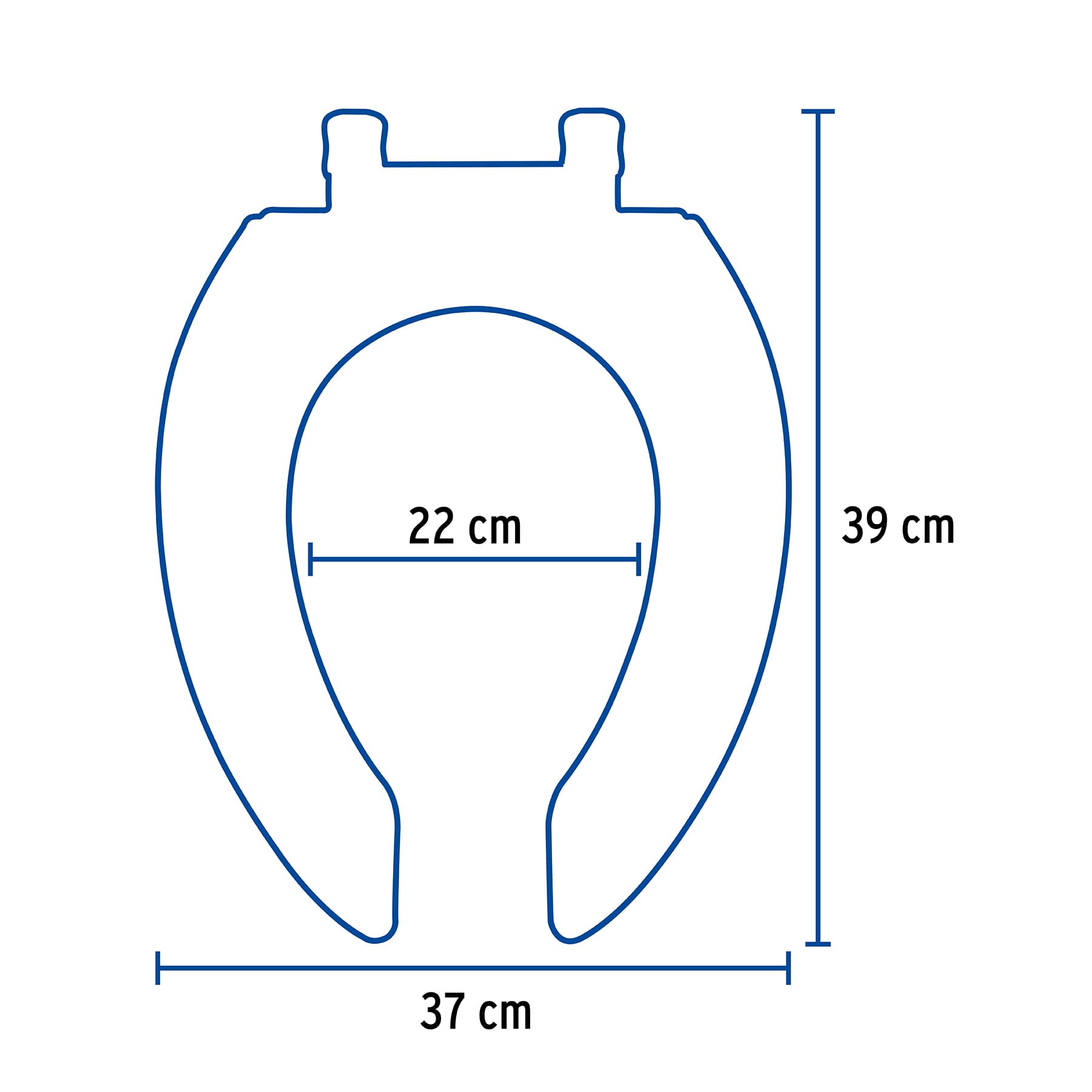 Asiento redondo con tapa para WC, abierto, hueso, Foset