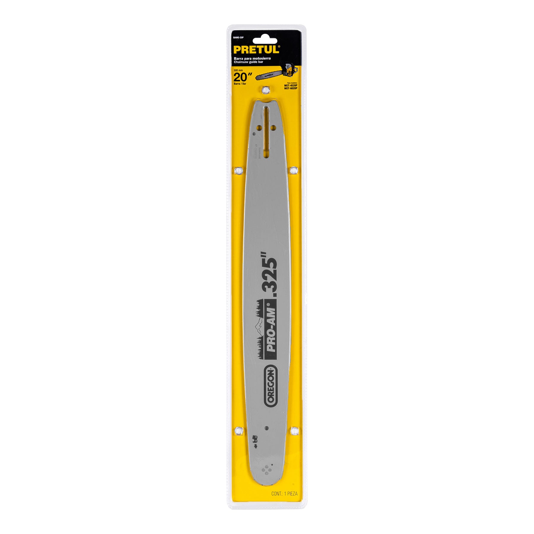 Barra de repuesto 20" para motosierra, Pretul