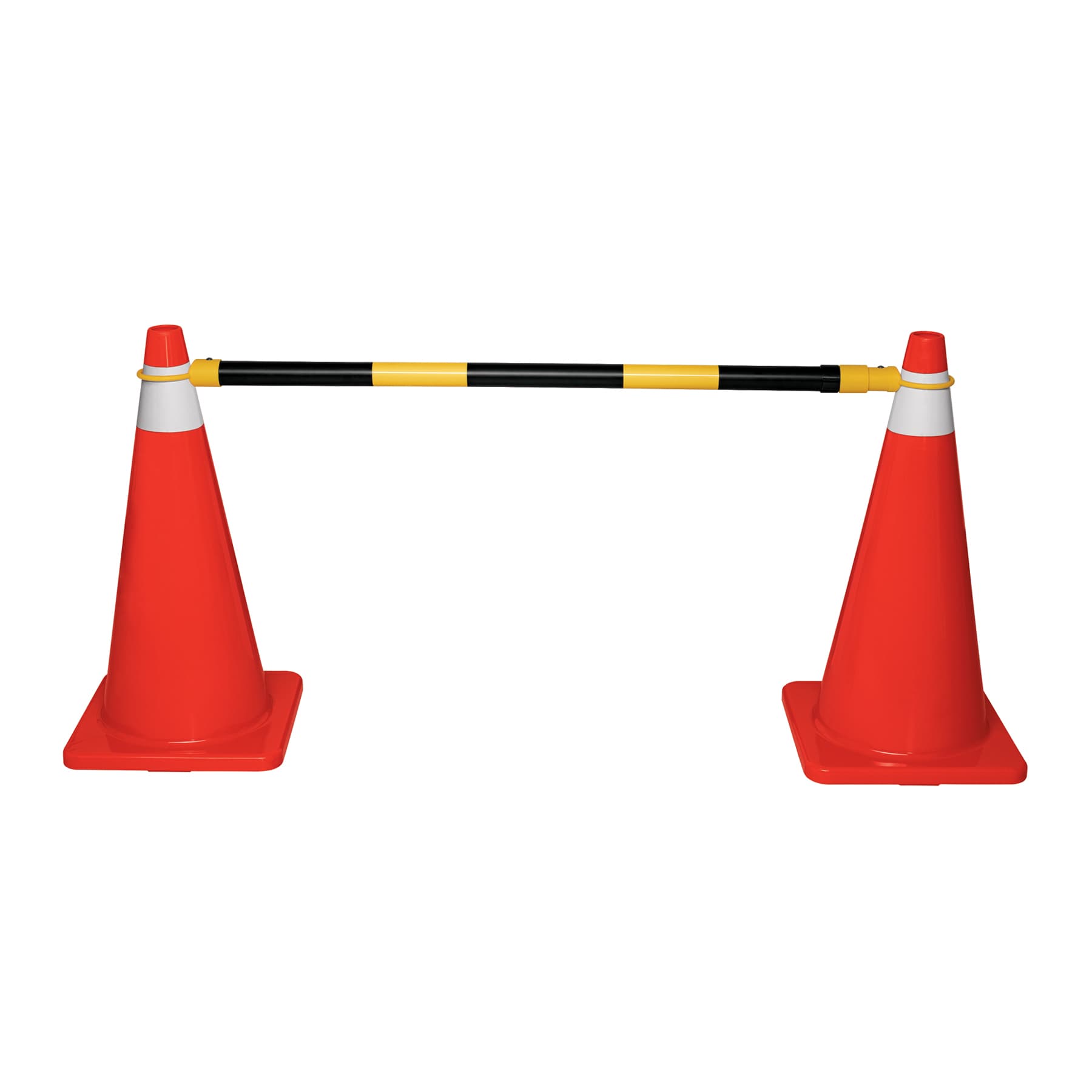 Barra extensible de 1.3 a 2.1 m reflejante para conos