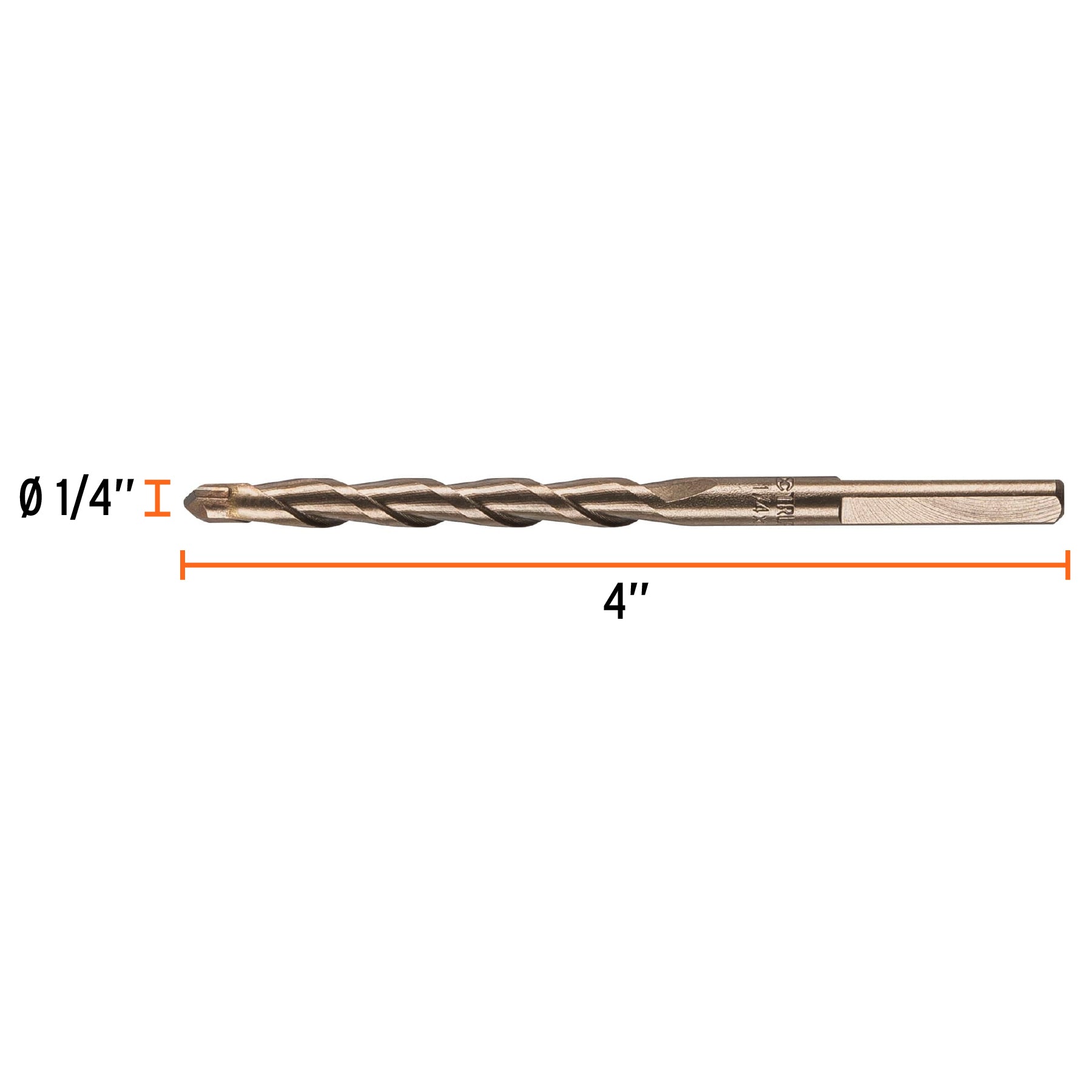 Broca para concreto de 1/4 x 4", Truper