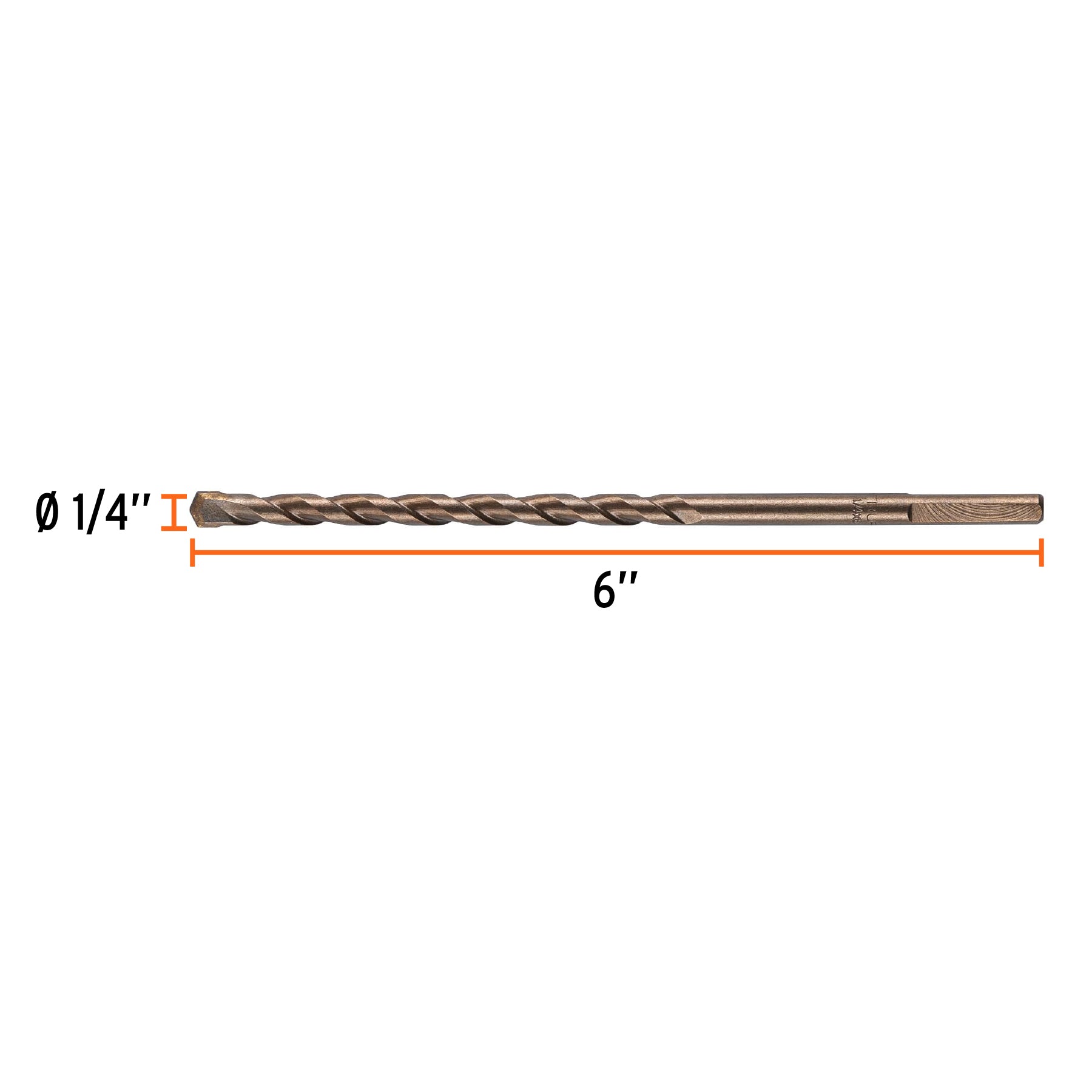 Broca para concreto de 1/4 x 6", Truper