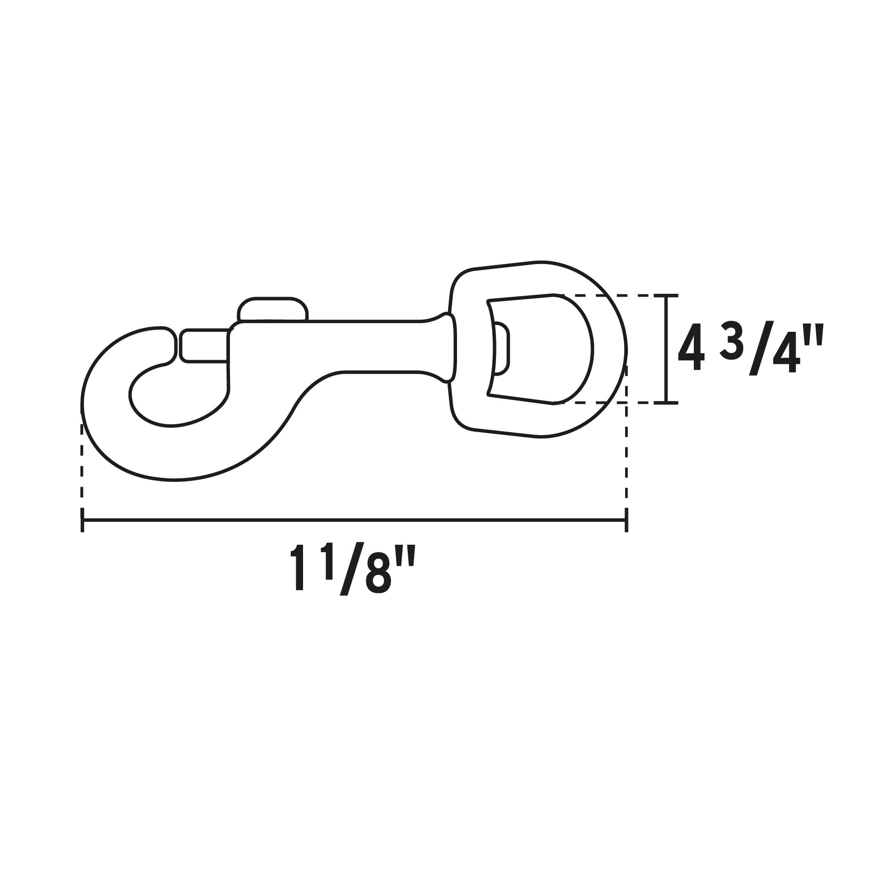 Bandola destorcedora de latón 1-1/8", Fiero