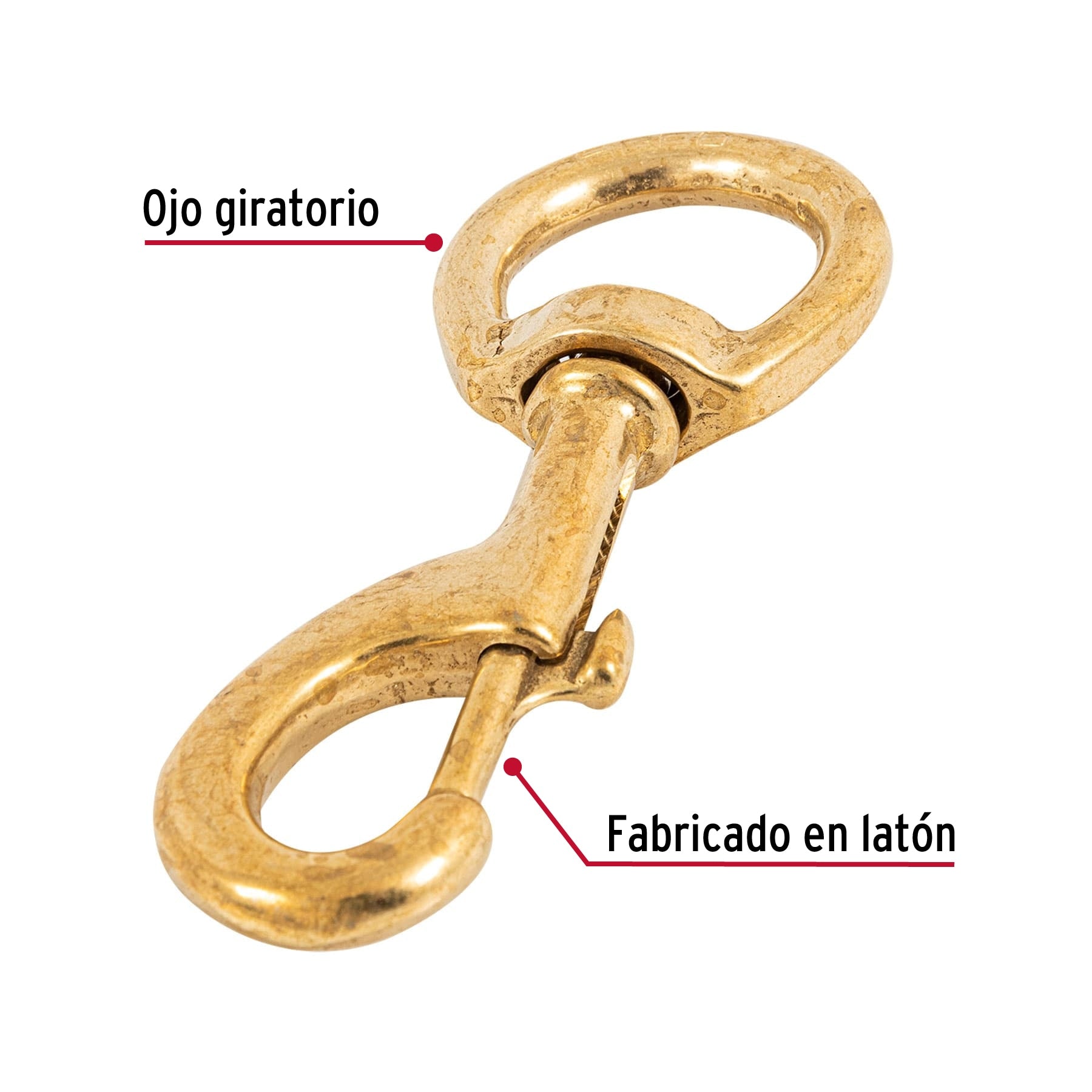 Bandola destorcedora de latón 1-1/8", Fiero