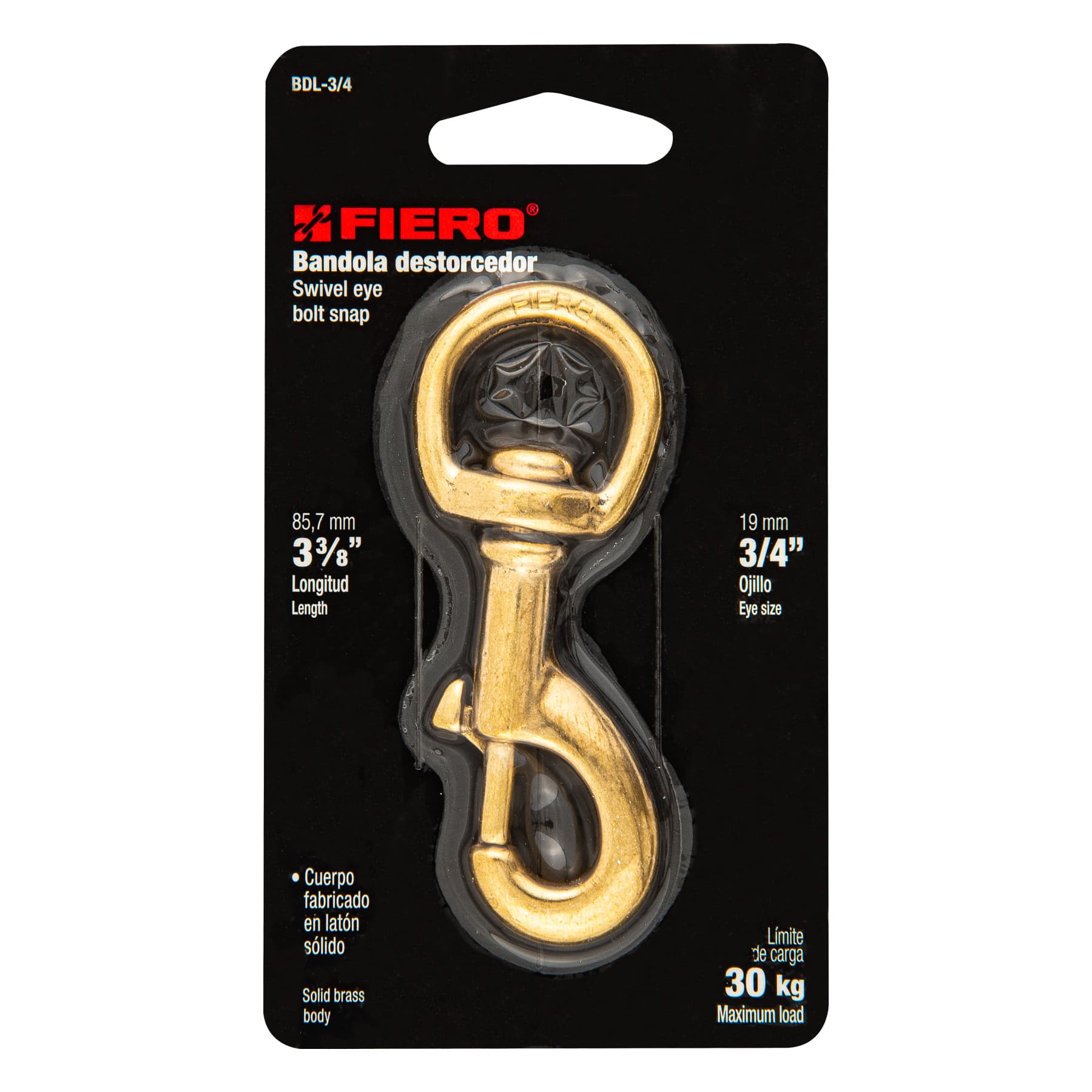 Bandola destorcedora de latón 3/4", Fiero