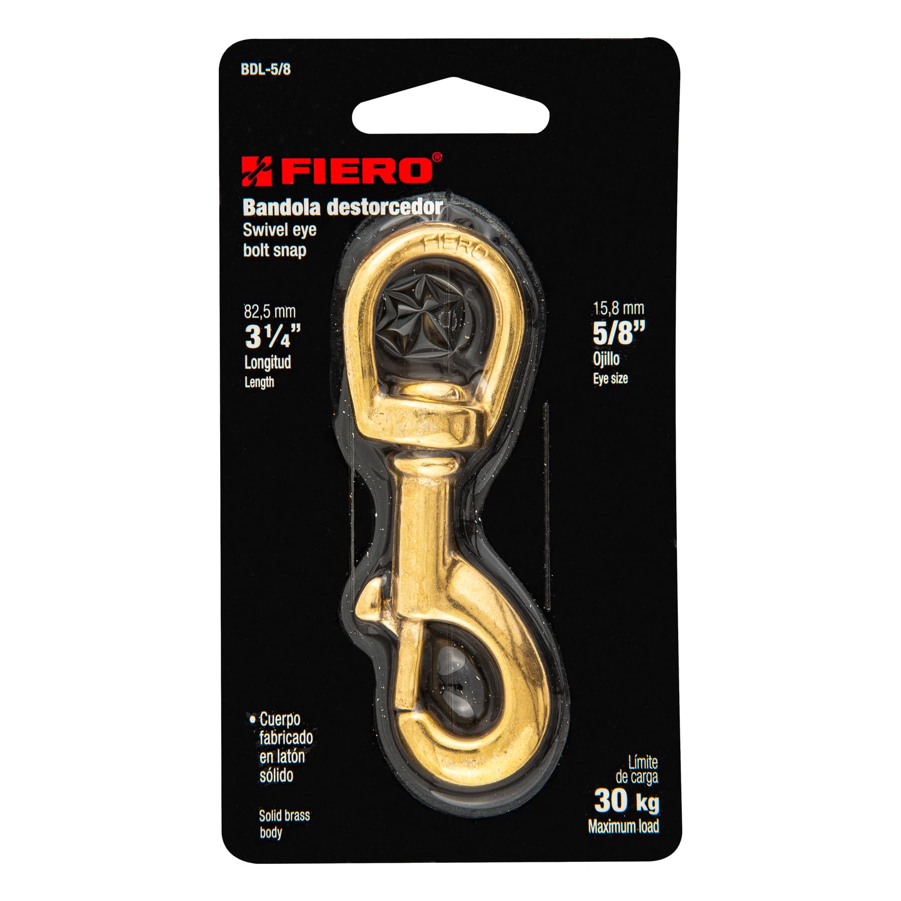 Bandola destorcedora de latón 5/8", Fiero