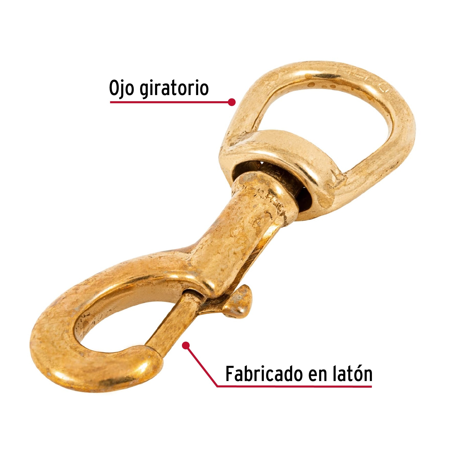 Bandola destorcedora de latón 5/8", Fiero
