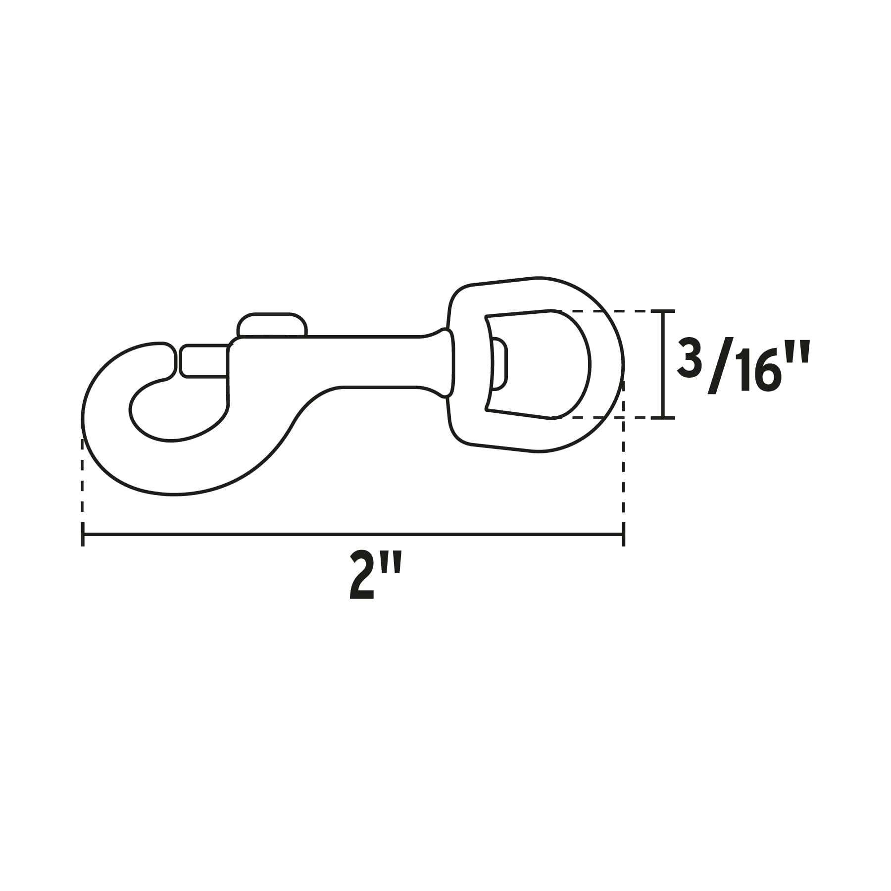 Bandola de zinc de 7/16" giratoria, Fiero