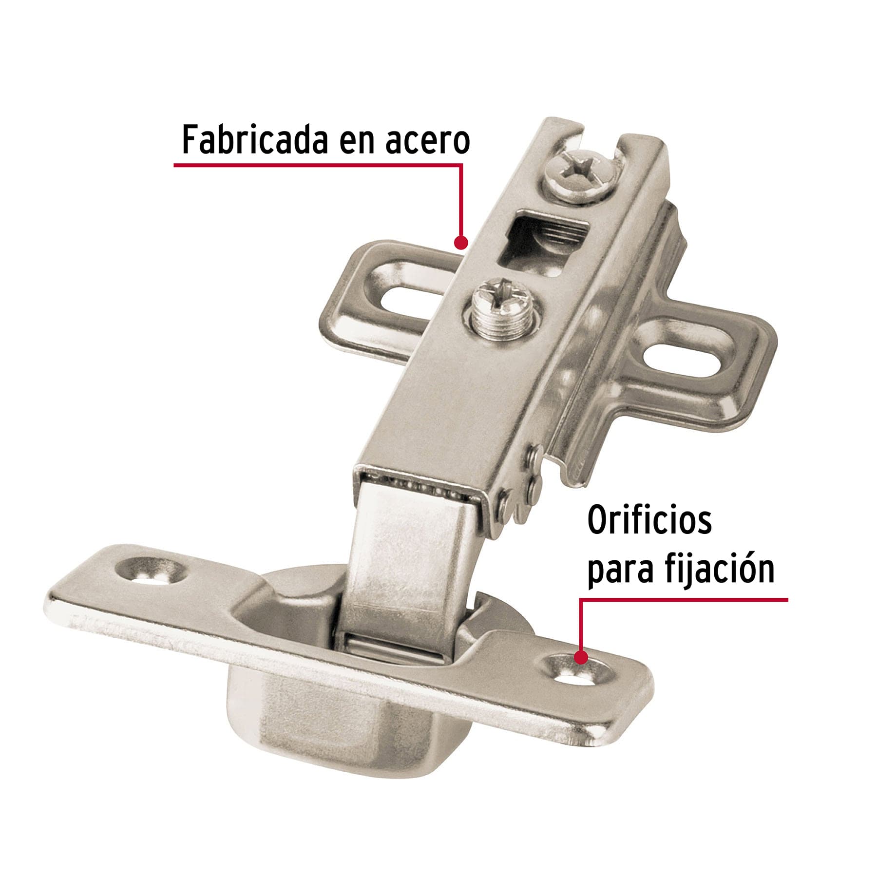 Bolsa con 2 bisagras bidimensionales de 110∞cobertura completa