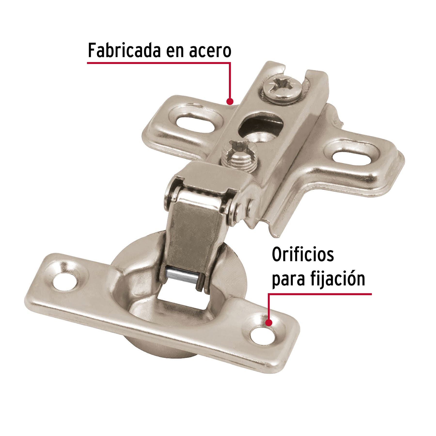 Bolsa con 2 bisagras bidimensionales de 95∞ cobertura media