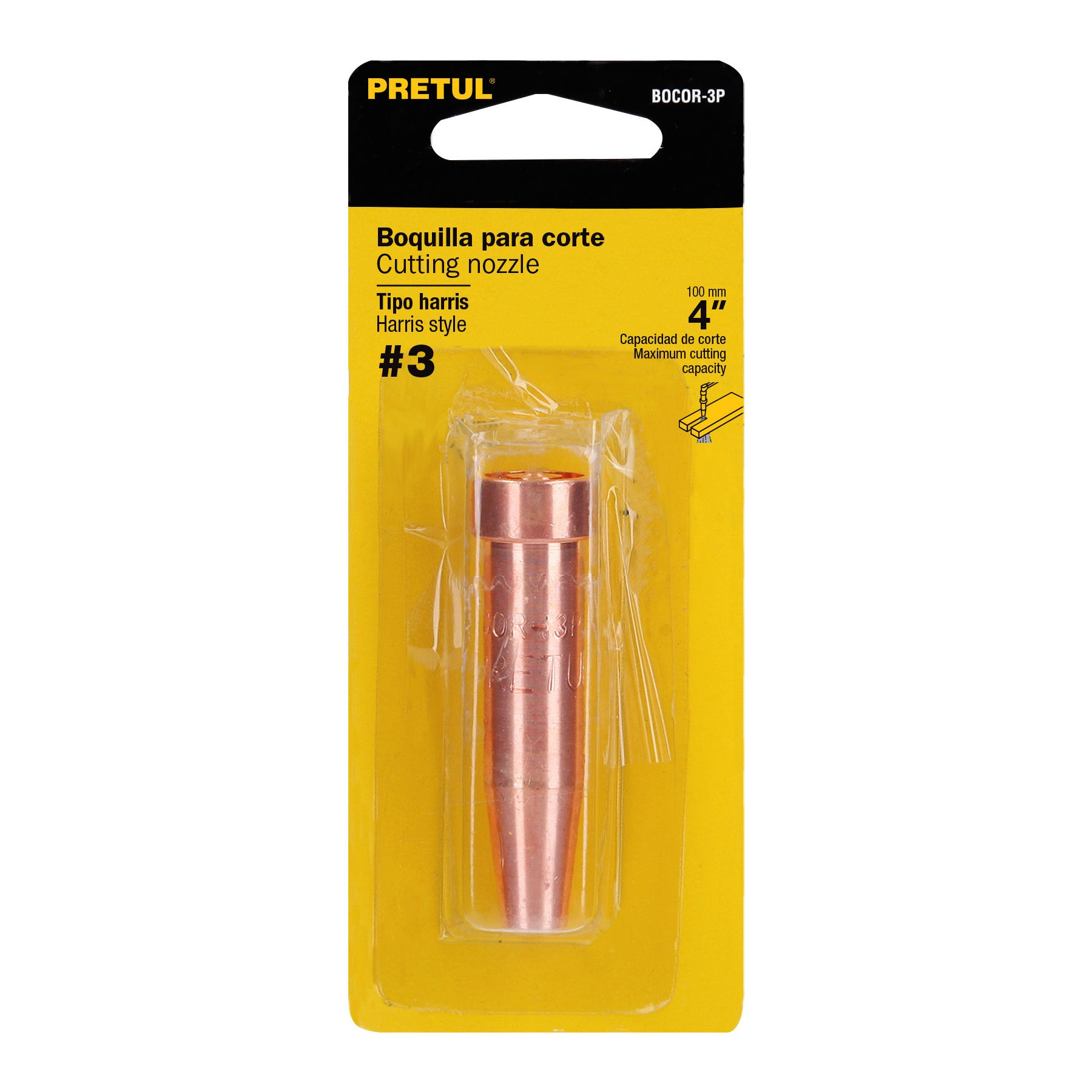 Boquilla #3 para corte con acetileno, Pretul