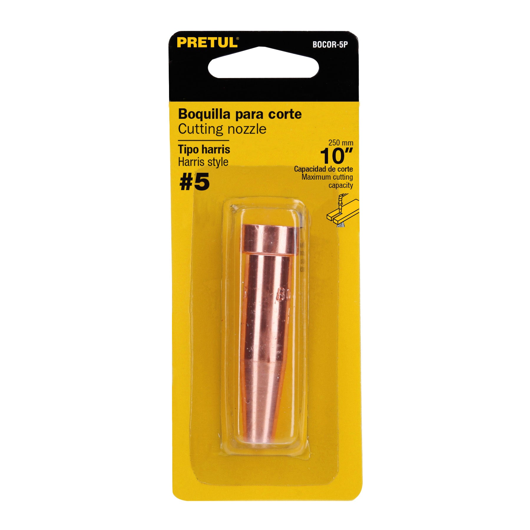 Boquilla #5 para corte con acetileno, Pretul