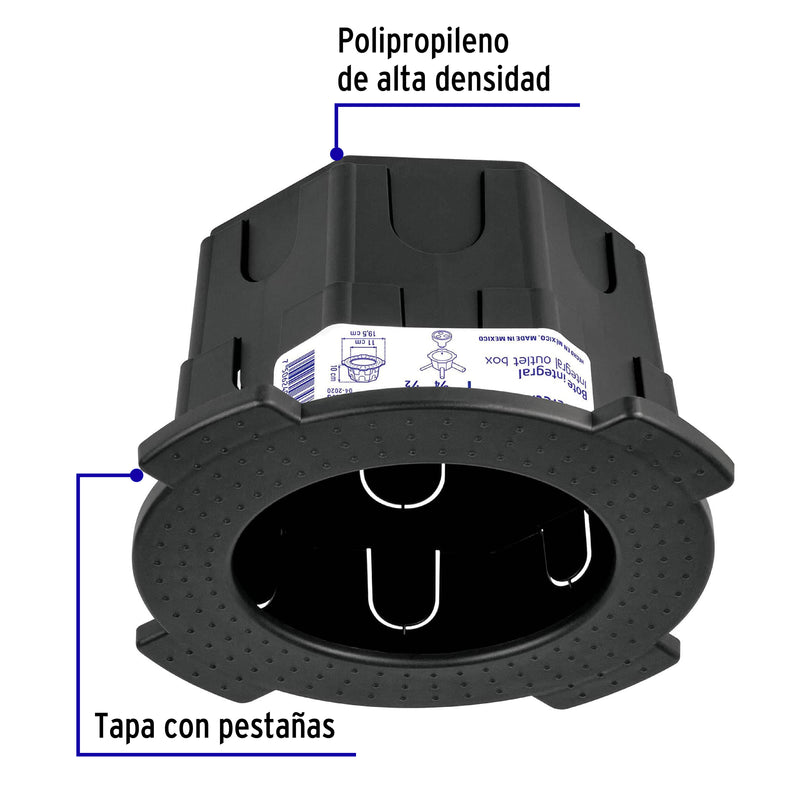 Bote integral de 10 cm,  aro interno de 11 cm,  Volteck