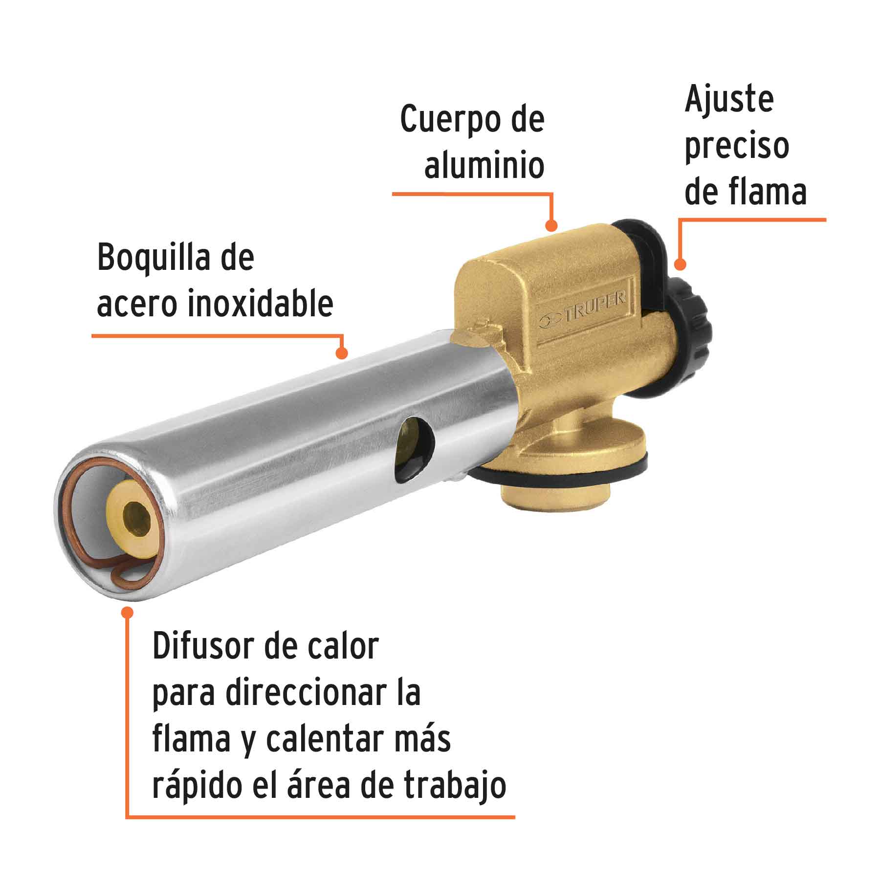 Boquilla con encendido electrónico para lata con válvula roscada