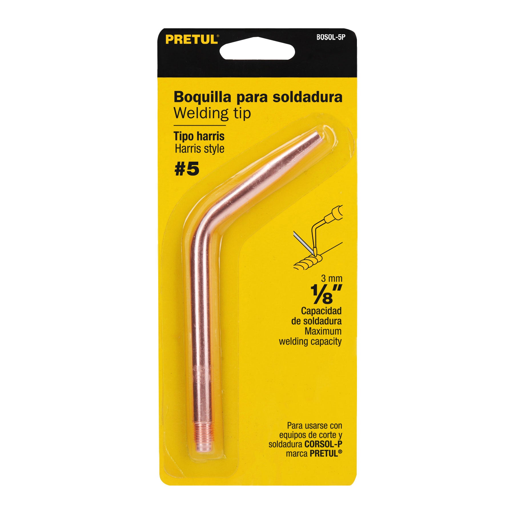 Boquilla #5 para soldar con acetileno, Pretul