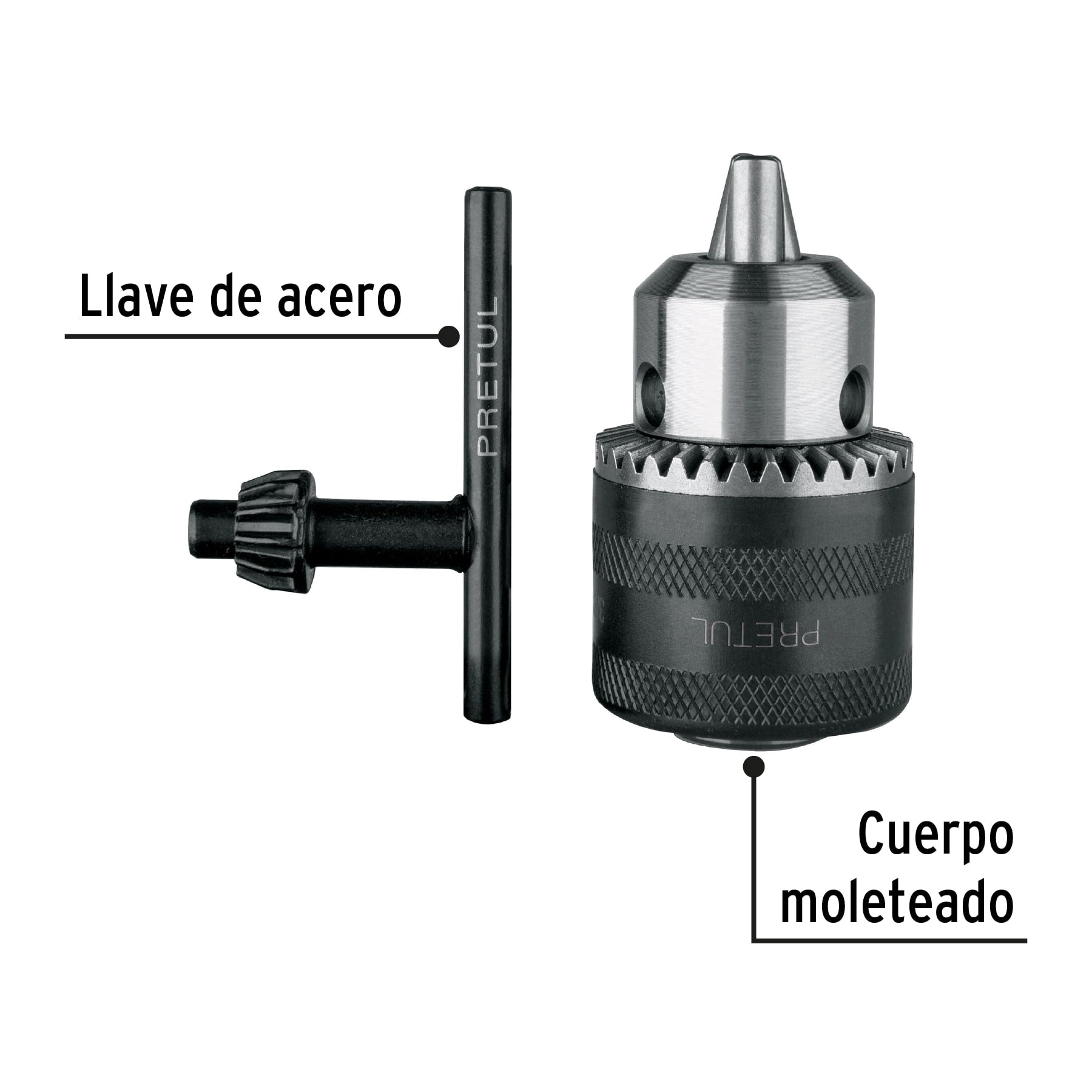 Broquero de 3/8" con llave, Pretul