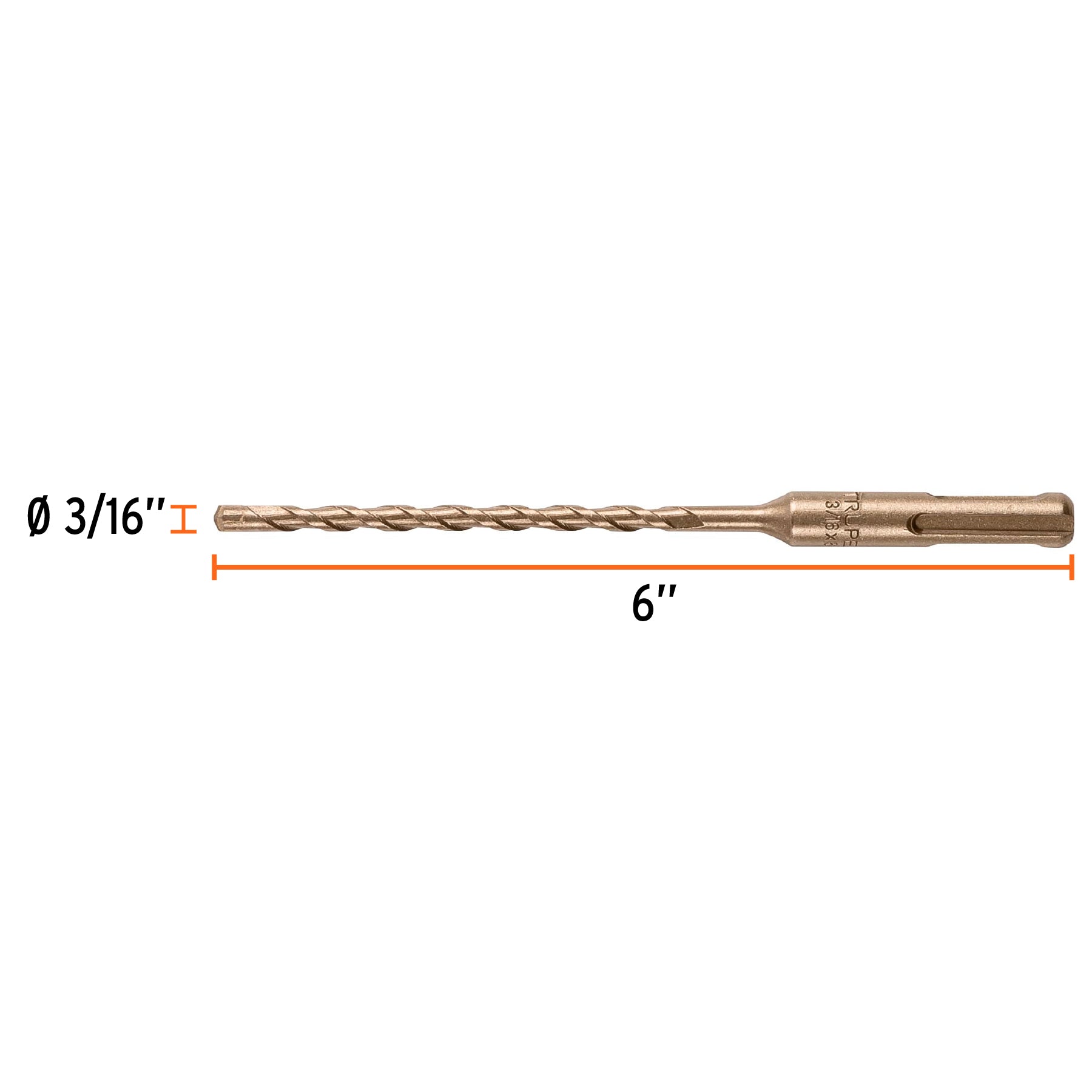 Broca SDS Plus 3/16 x 6", Truper