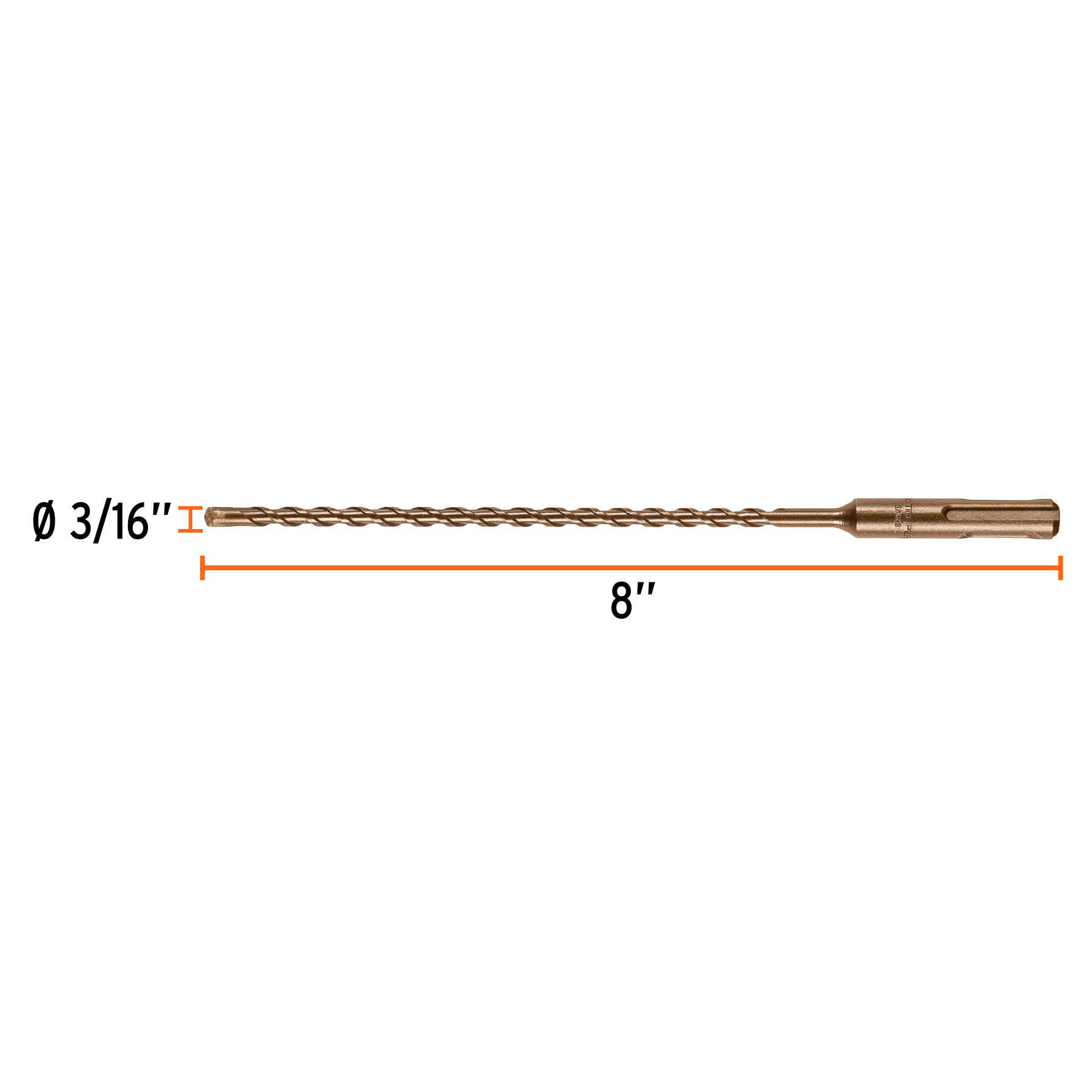 Broca SDS Plus 3/16 x 8", Truper