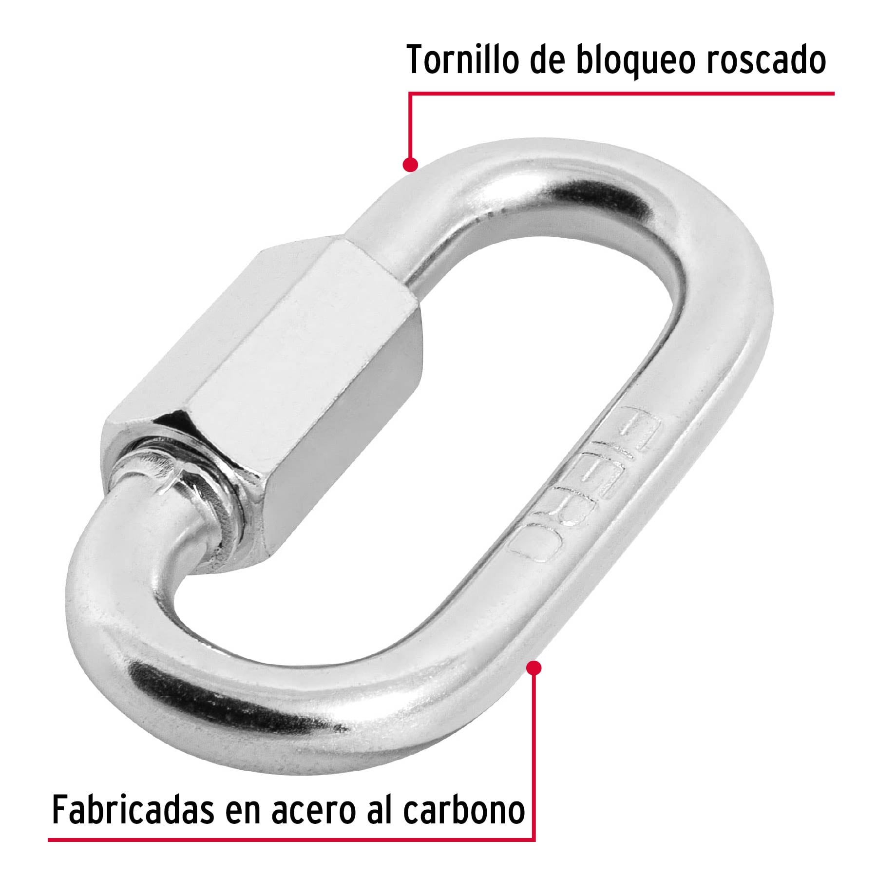 Bandola de acero de 5/16" con seguro, Fiero