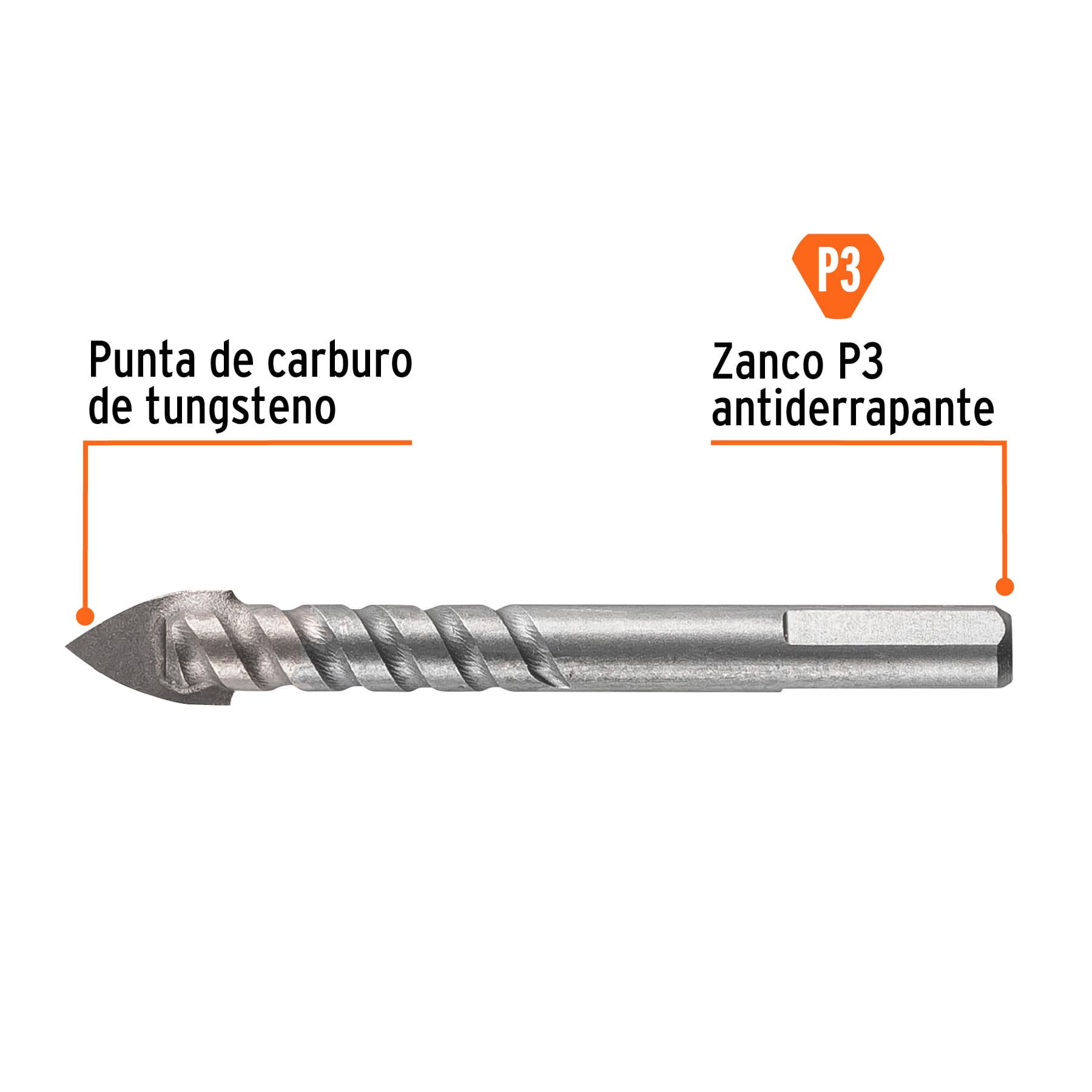 Broca para vidrio y azulejo 1/2", Truper Expert