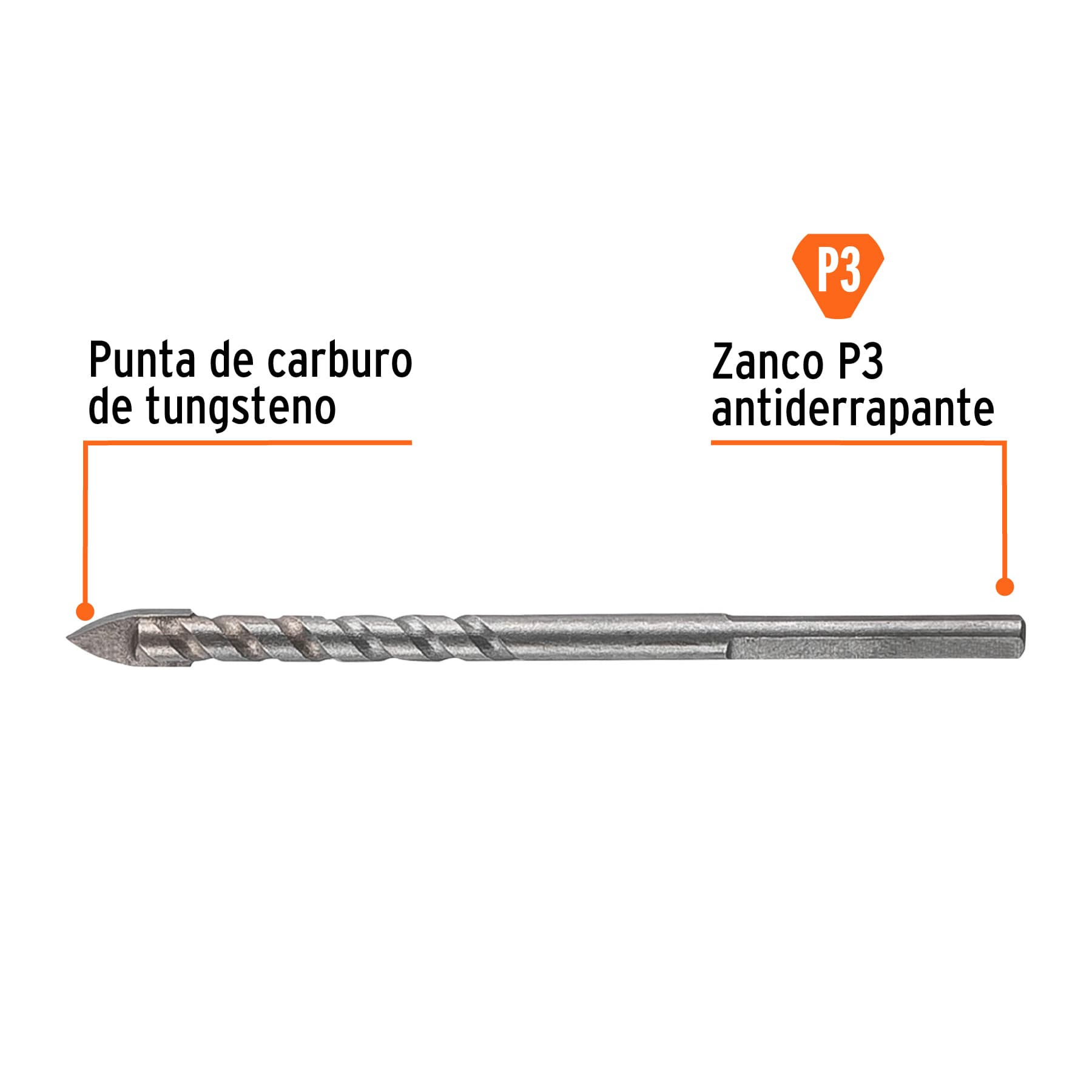 Broca para vidrio y azulejo 3/16", Truper Expert