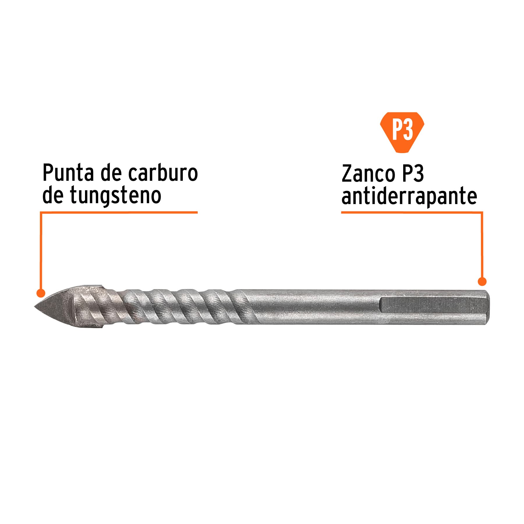 Broca para vidrio y azulejo 3/8", Truper Expert