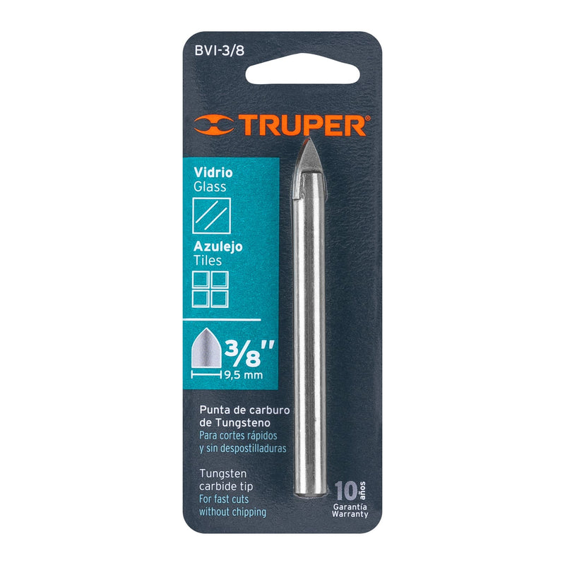 Broca para vidrio y azulejo de 3/8",  Truper