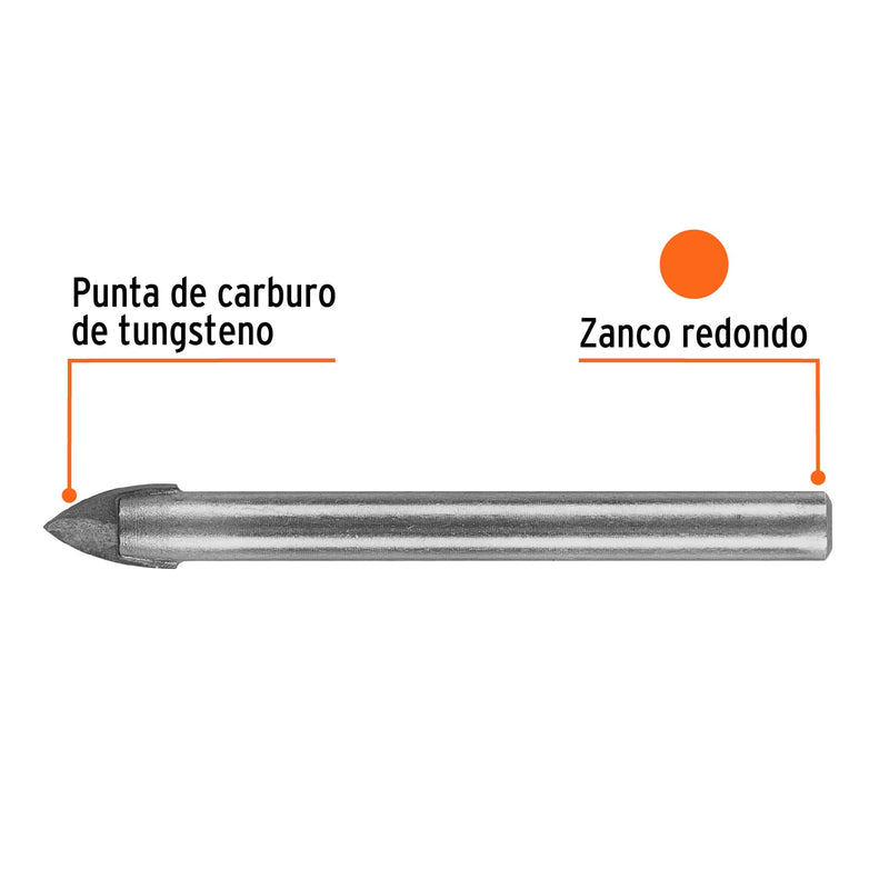 Broca para vidrio y azulejo de 3/8",  Truper