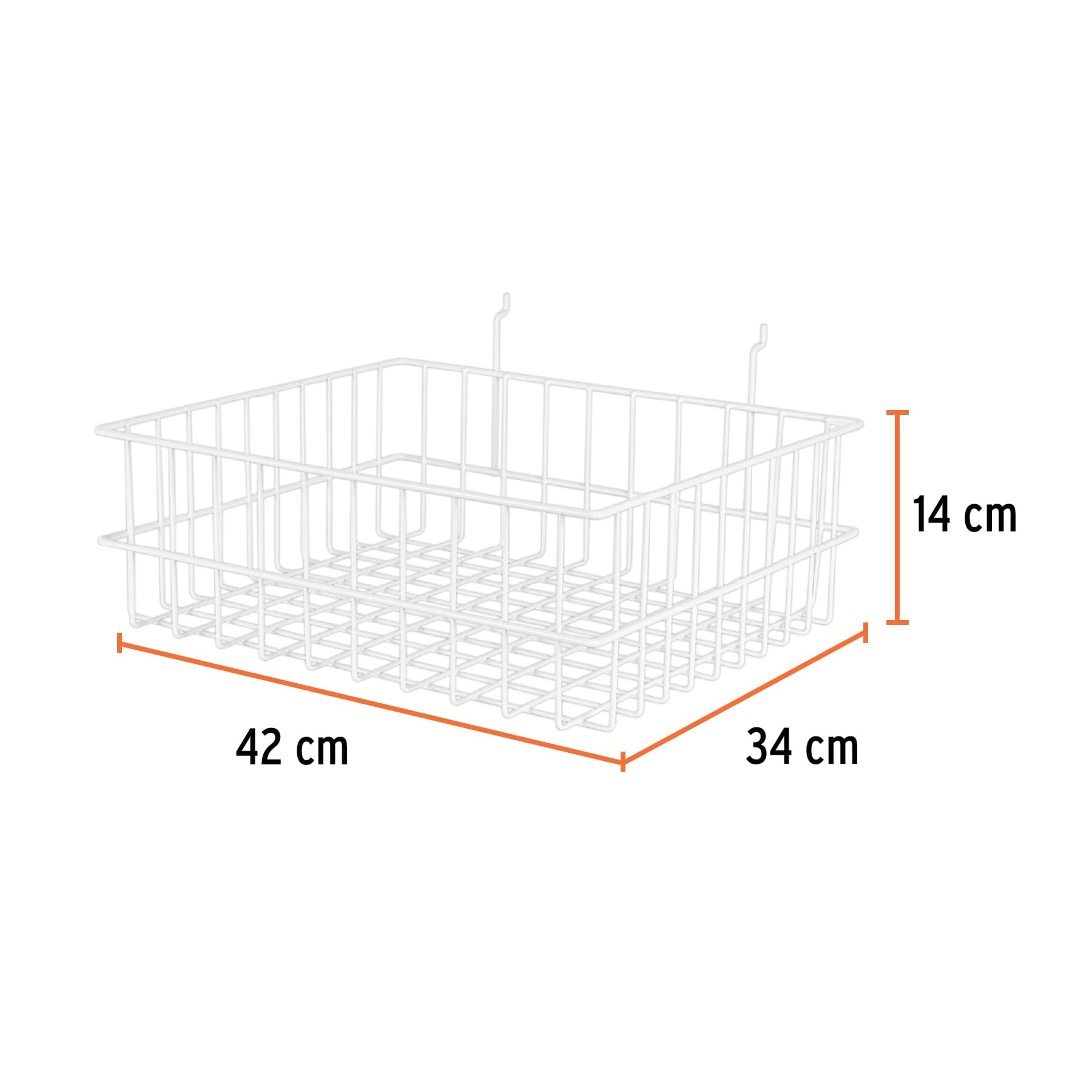Canastilla de acero, 42 x 14 x 34 cm, Truper