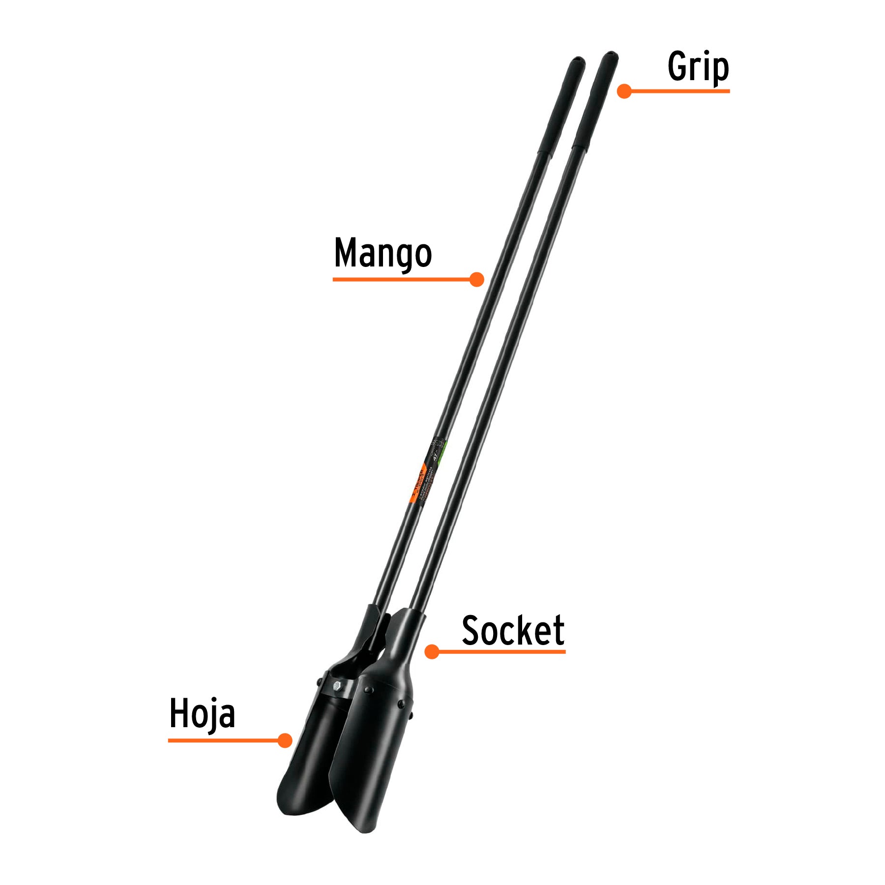 Cavador mangos de acero 47", Truper Expert