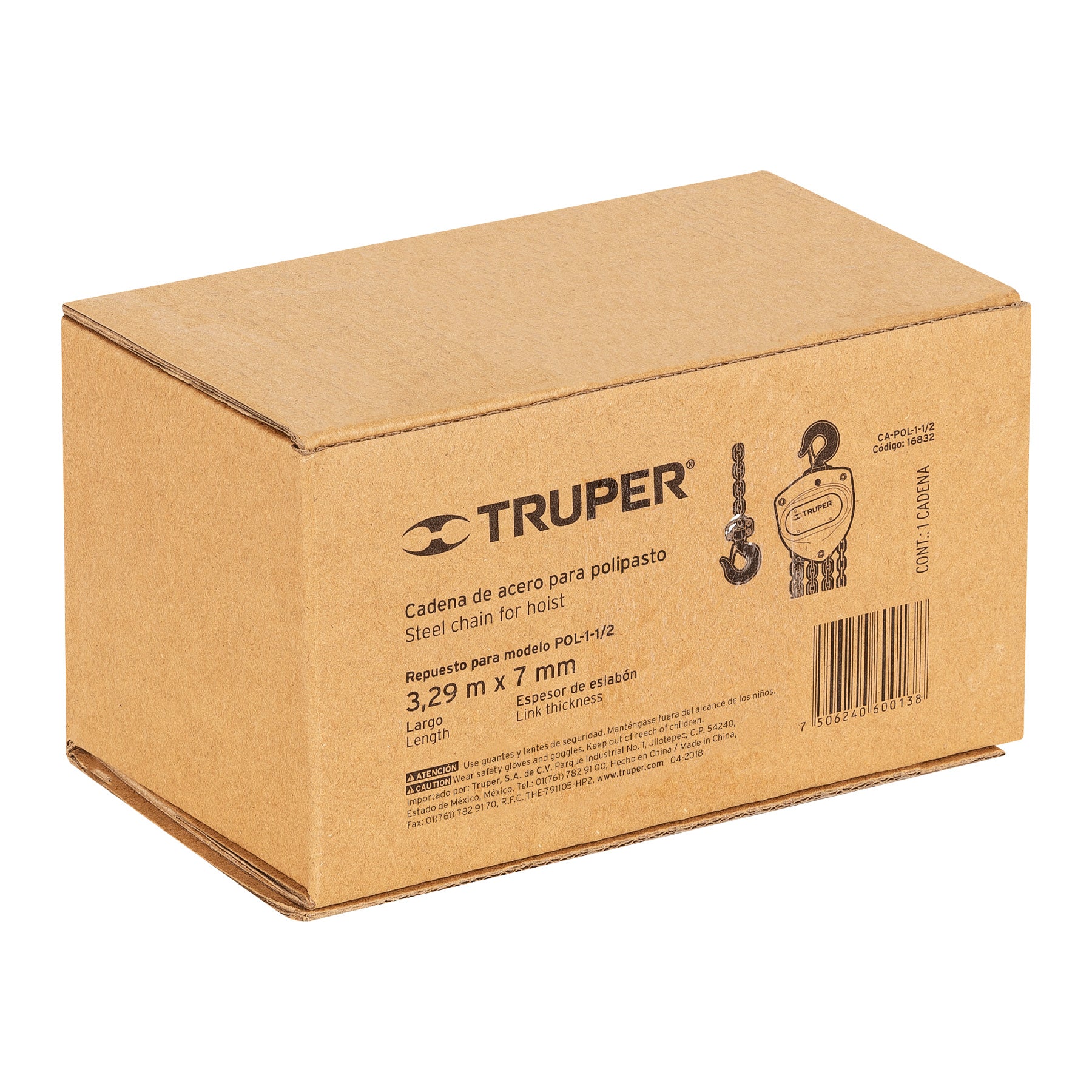 Cadena para polipasto POL-1-1/2, Truper