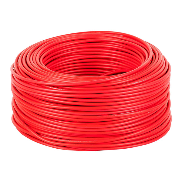 Rollo de 100 m de cable THHW-LS 10 AWG rojo,  Volteck