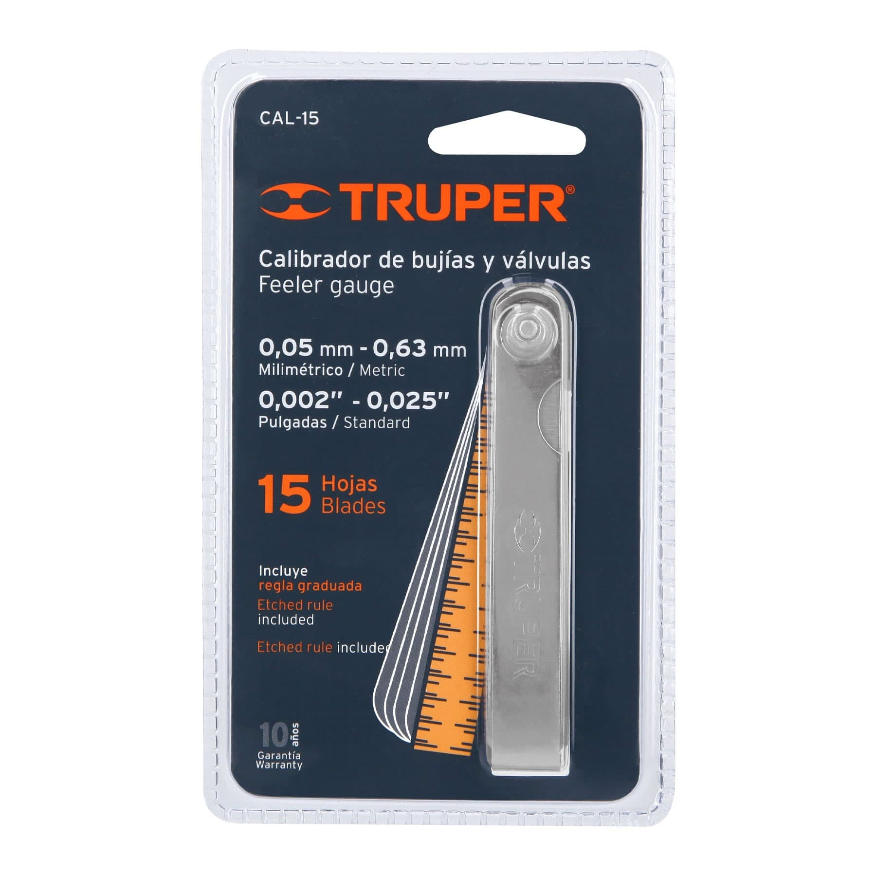 Calibrador de 15 hojas estándar / mm, Truper