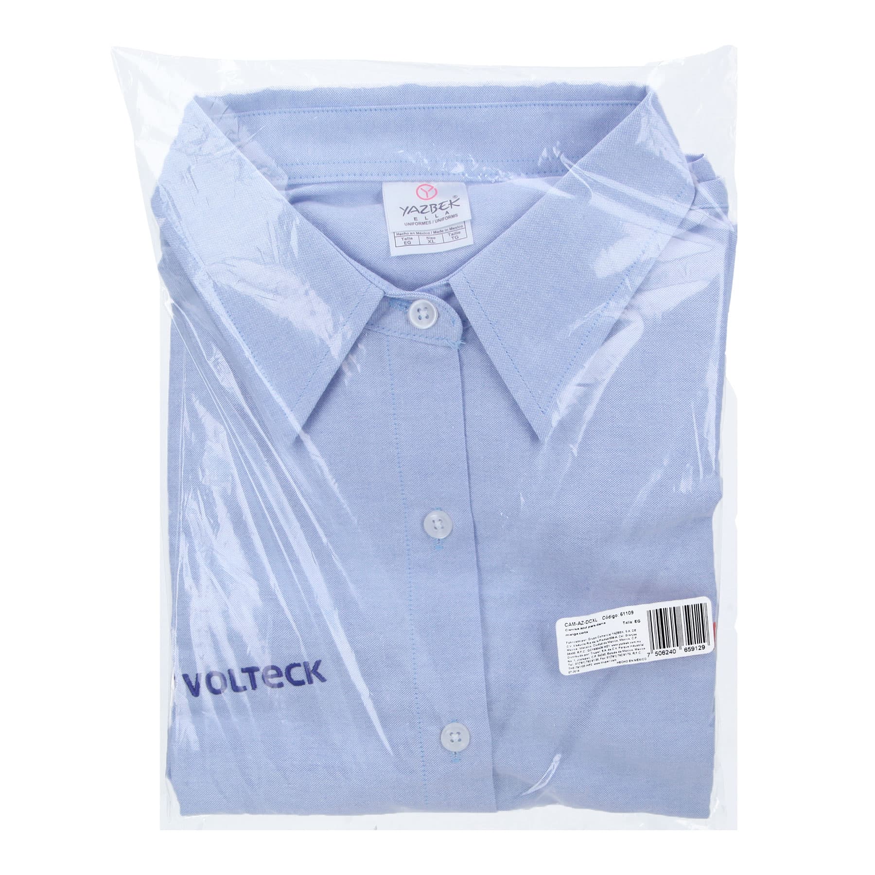 Camisa manga corta para mujer, azul, EG, Truper